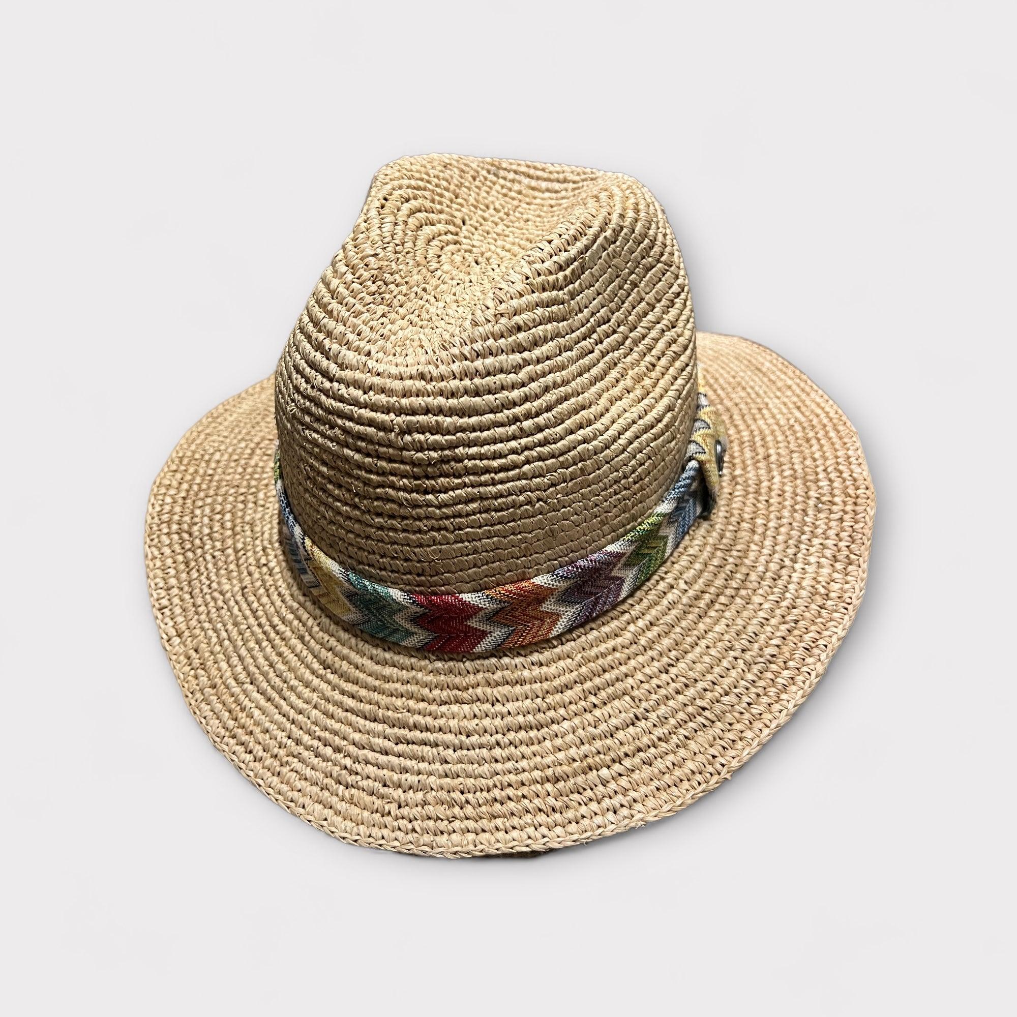 Cappello Estivo In Paglia Crochet - Cappelleria Bacca