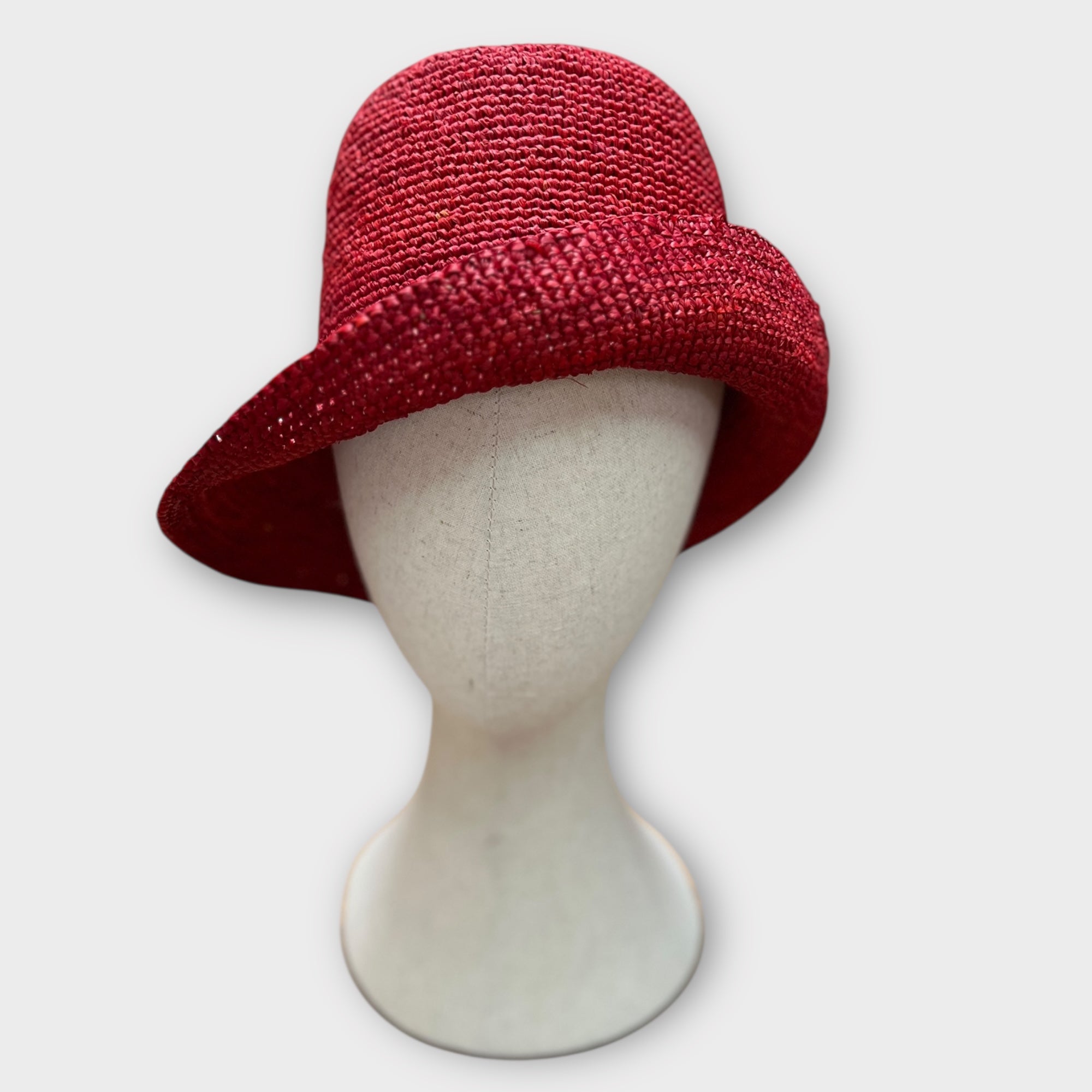 Cappello Cloche Donna In Paglia Intrecciata Crochet - Cappelleria Bacca