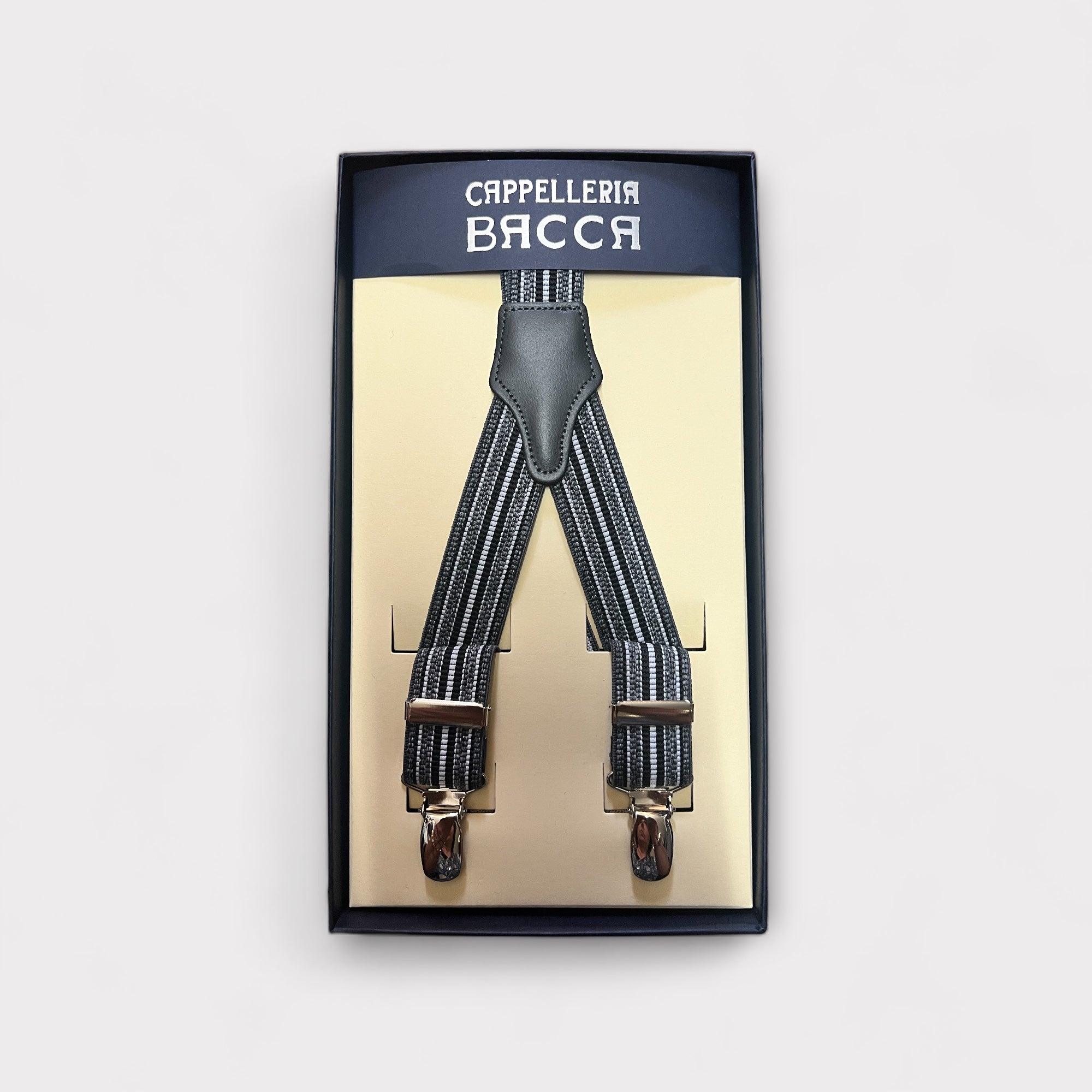 Bretelle Strette Elastiche Grigio Regimental - Cappelleria Bacca