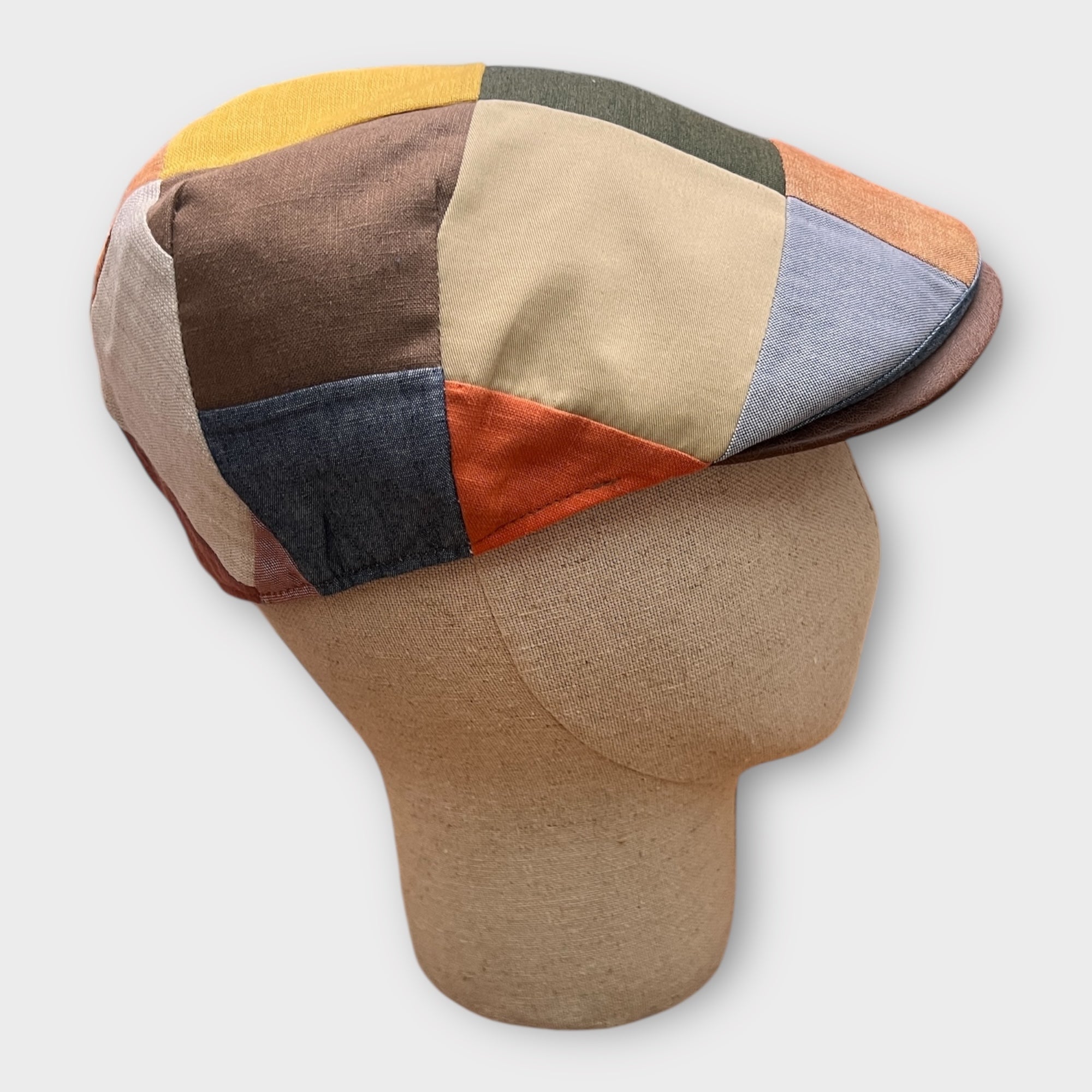 Coppola Estiva Patchwork In Lino - Cappelleria Bacca