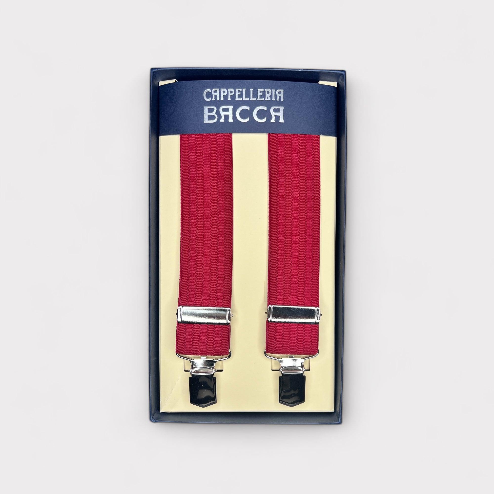 Bretelle Larghe Elastiche Rosso Spigato - Cappelleria Bacca