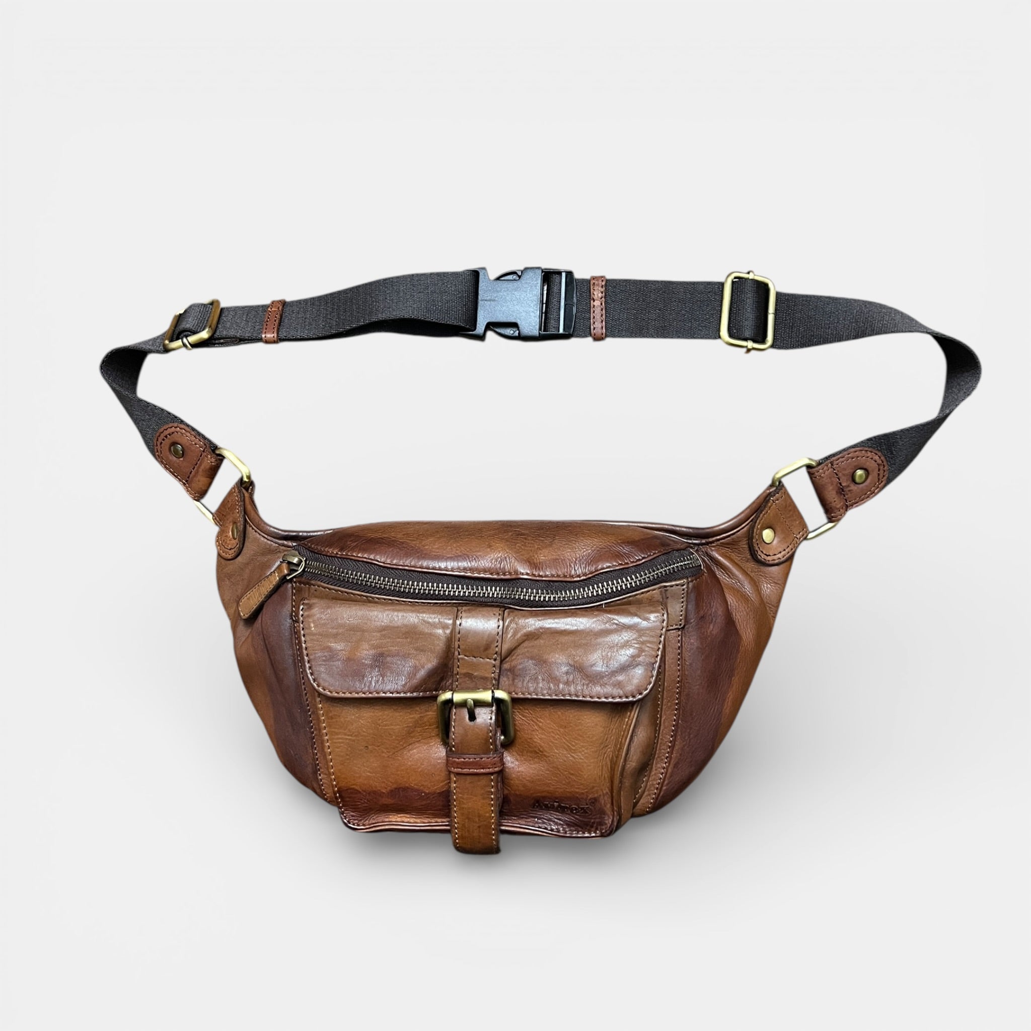 Marsupio in Pelle Cognac Avirex - Cappelleria Bacca