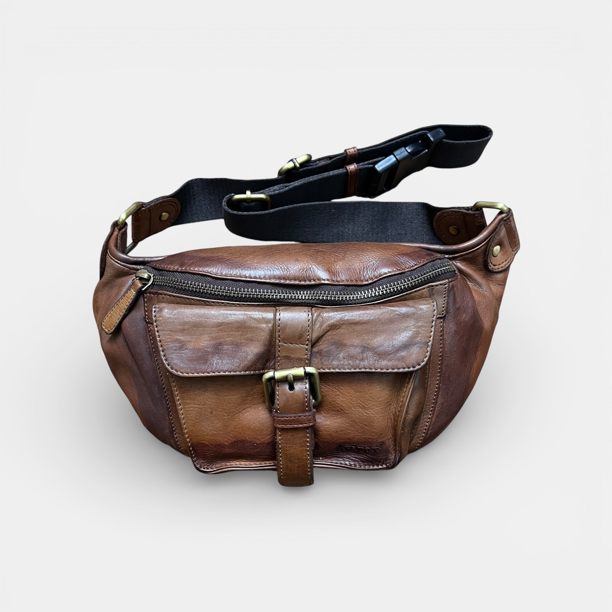 Marsupio in Pelle Cognac Avirex - Cappelleria Bacca
