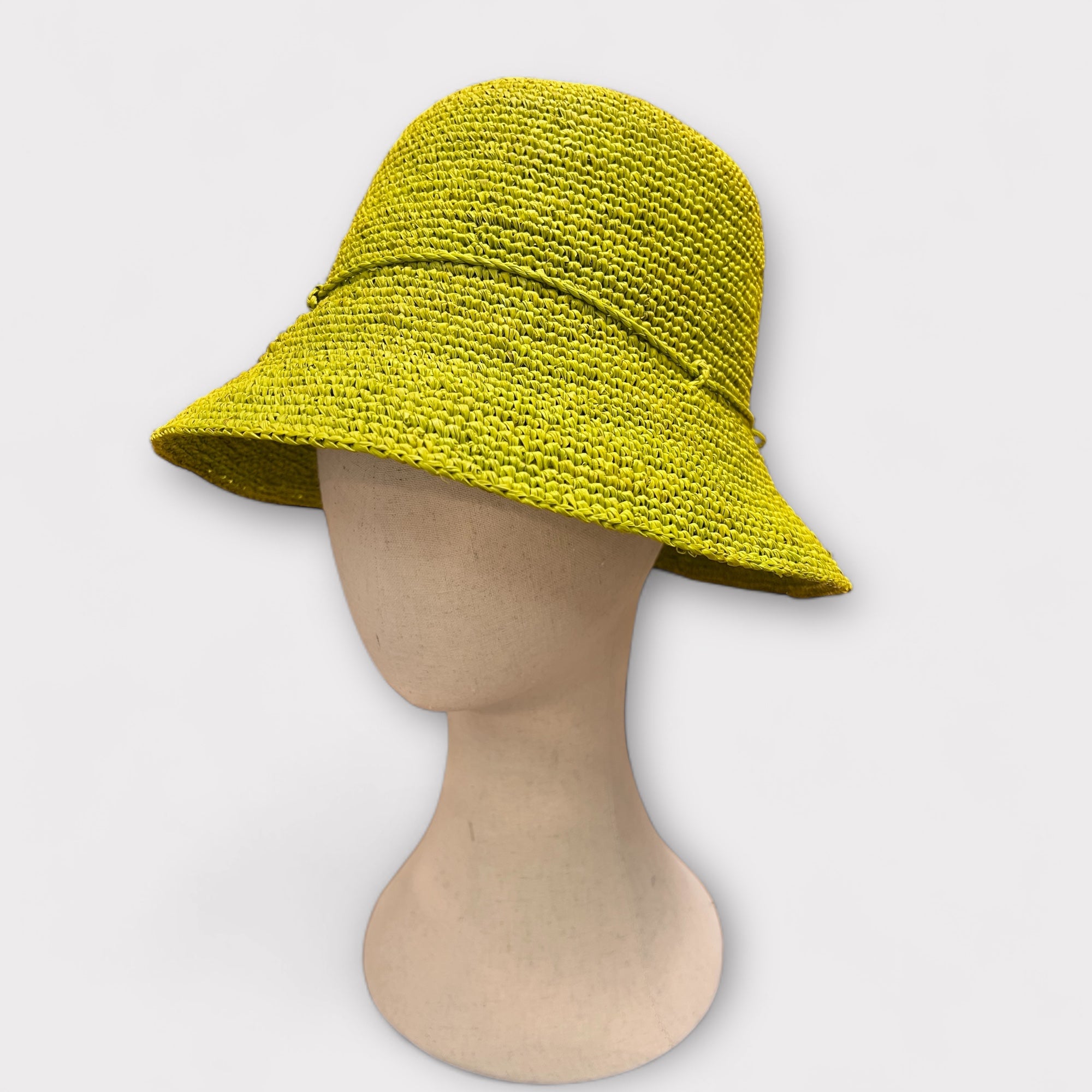 Cappello Cloche Donna In Paglia Intrecciata Crochet - Cappelleria Bacca