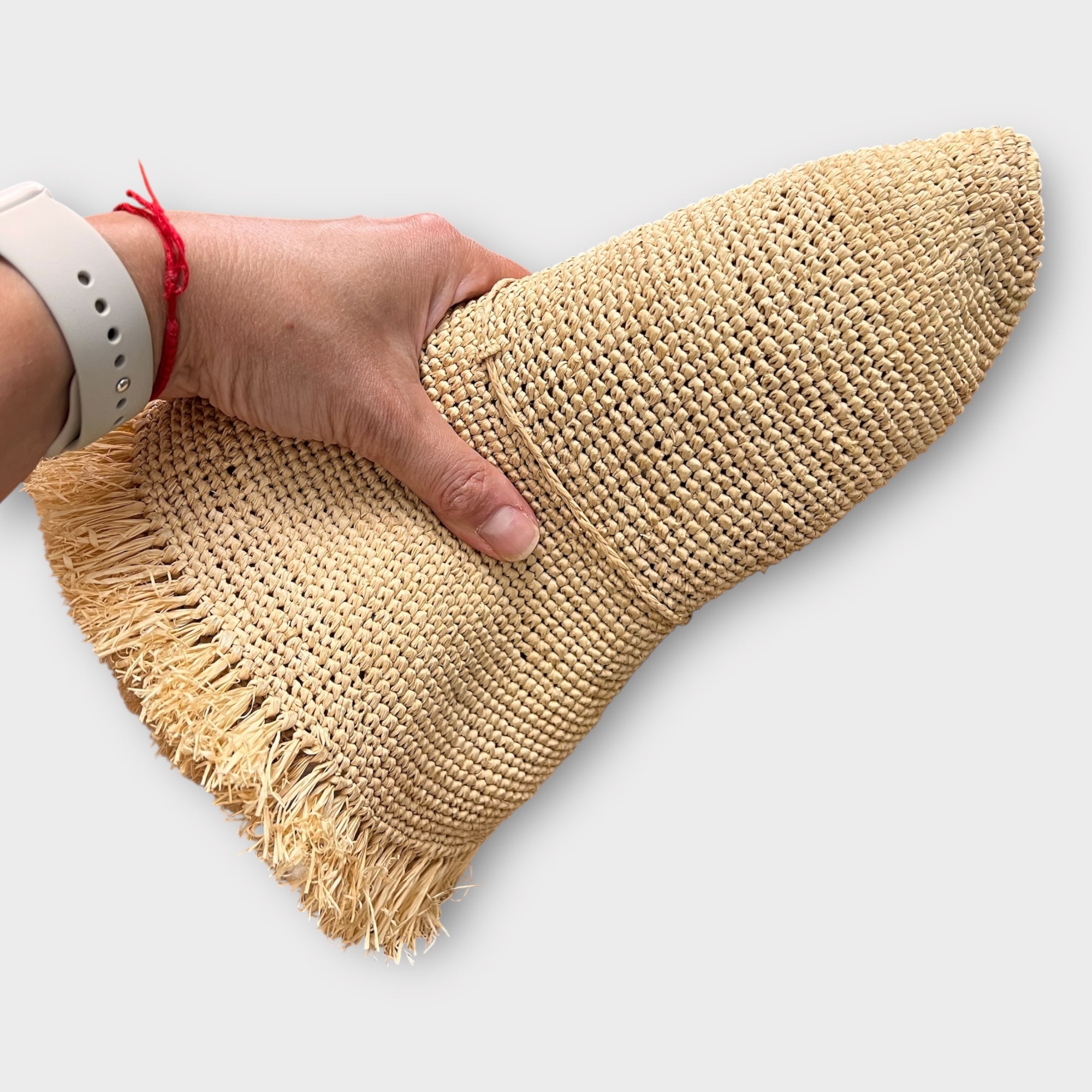cappello in raffia crochet sfrangiato - Cappelleria Bacca