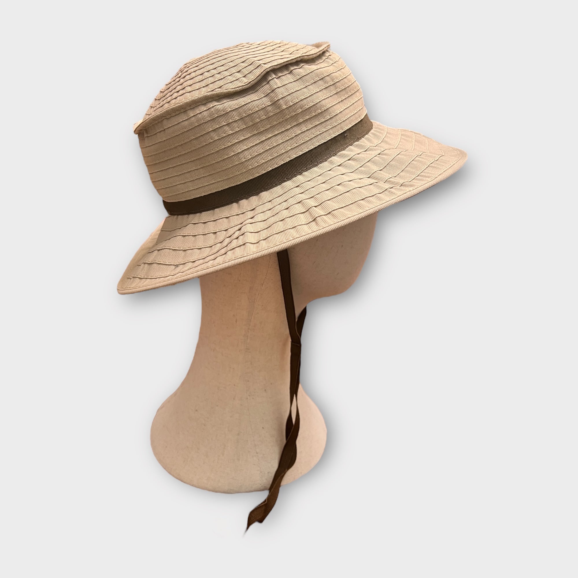 Cappello Estivo Grevi In Tessuto e Nastro Sottogola