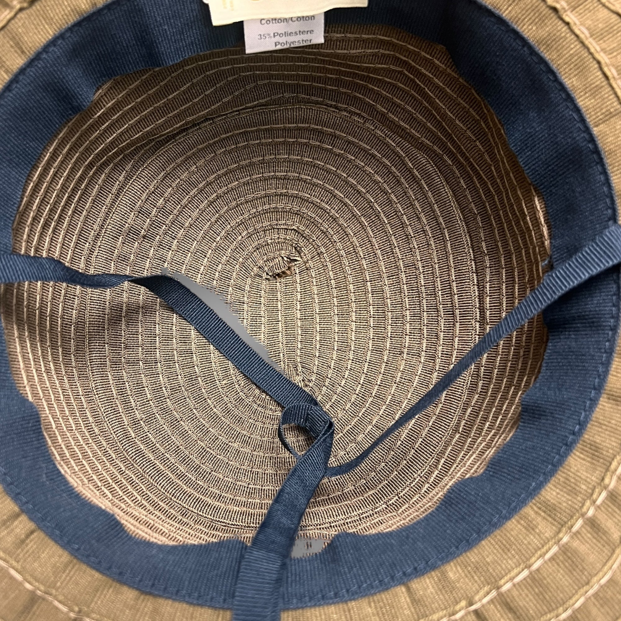 Cappello Estivo Grevi In Tessuto e Nastro Sottogola