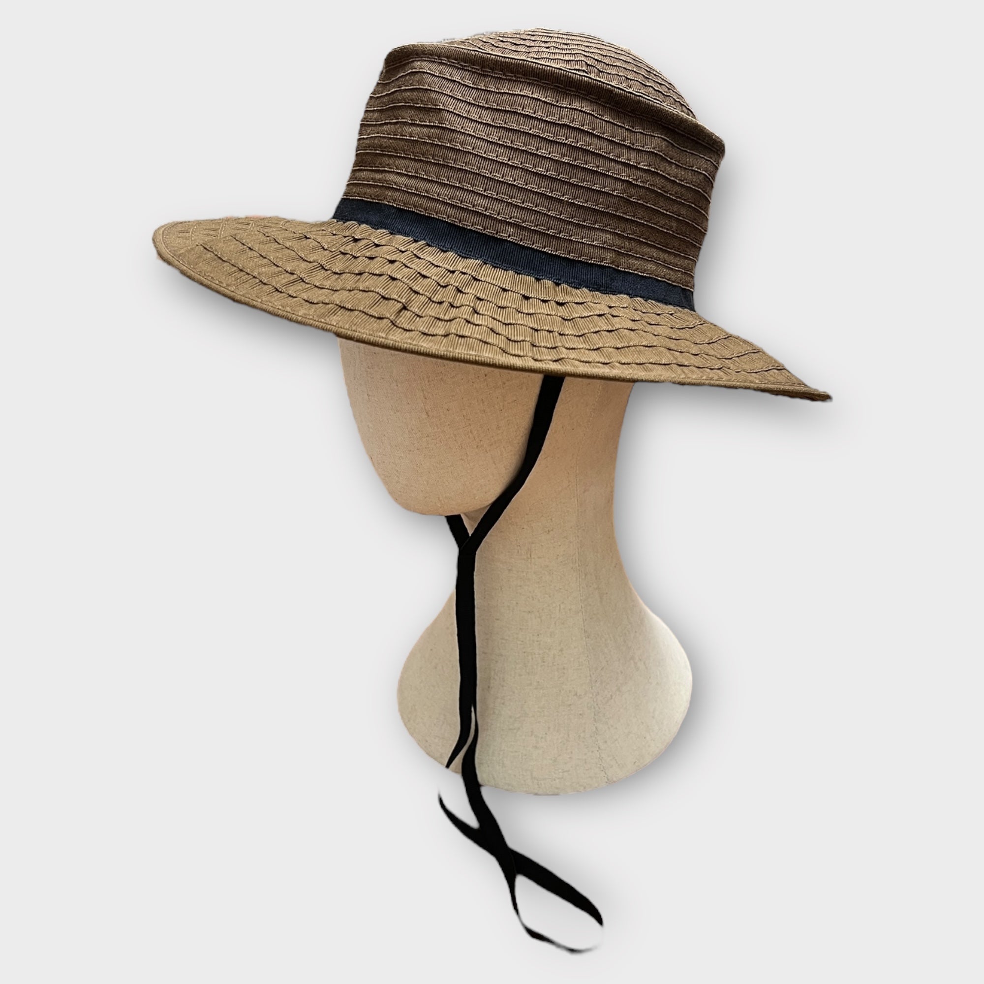 Cappello Estivo Grevi In Tessuto e Nastro Sottogola