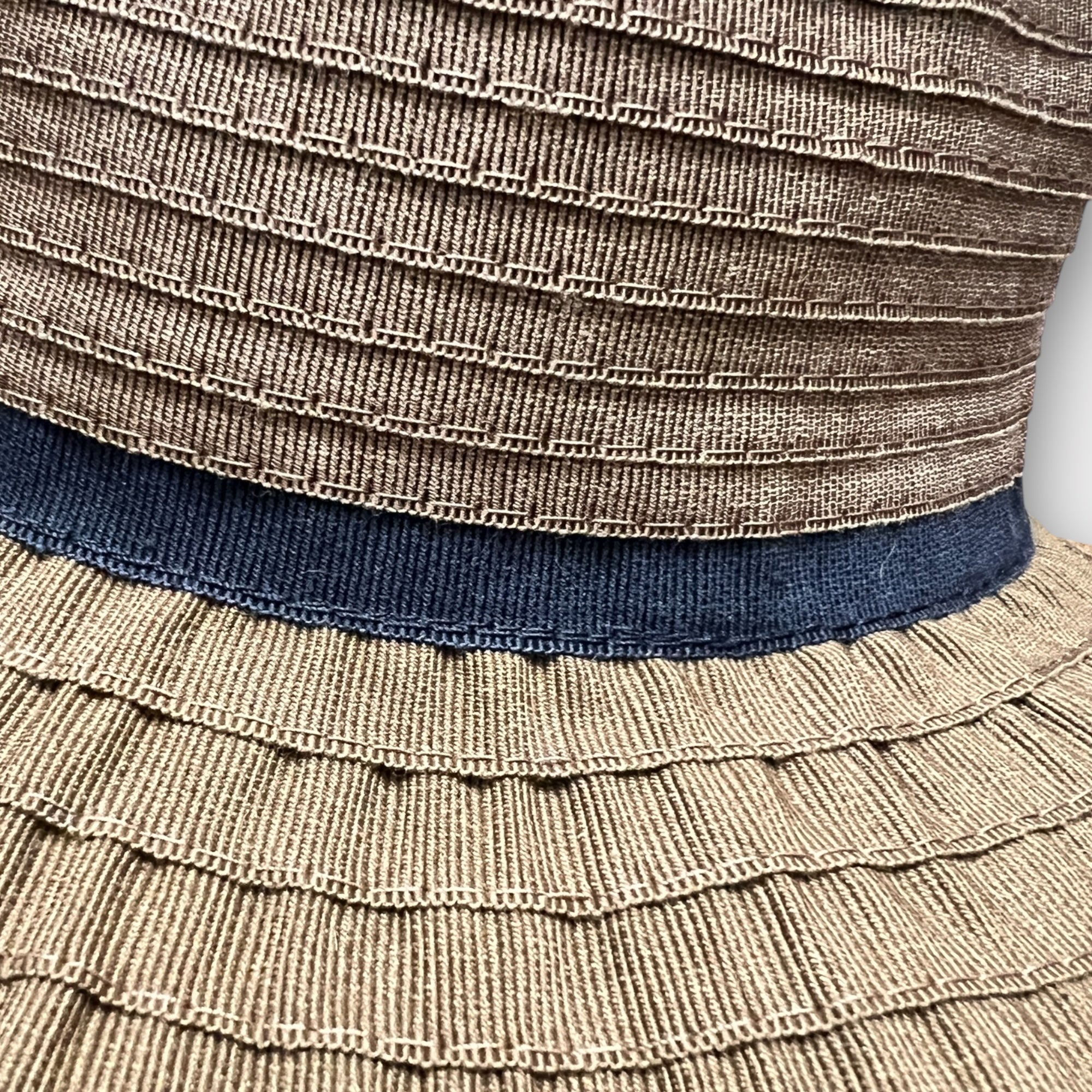 Cappello Estivo Grevi In Tessuto e Nastro Sottogola