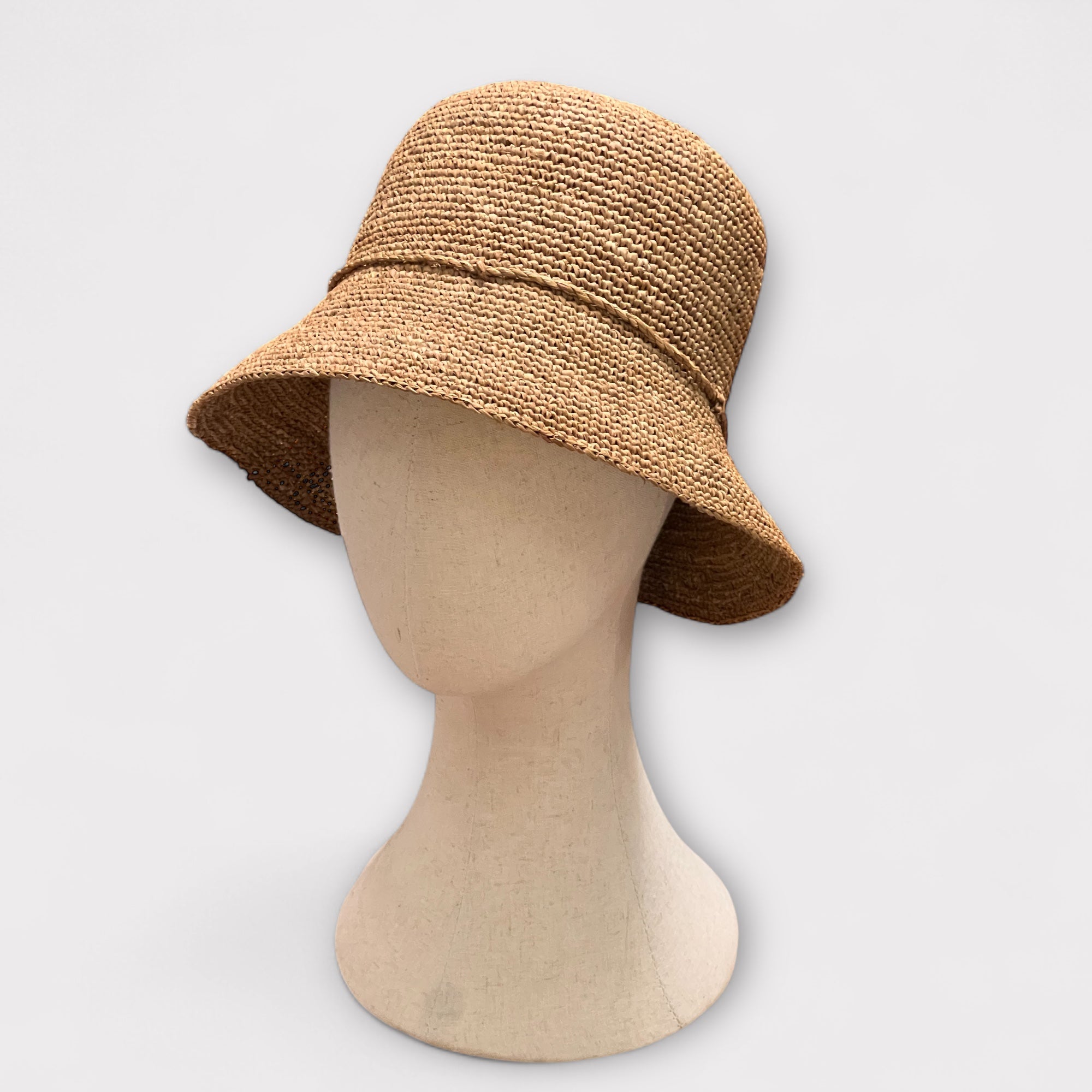 Cappello Cloche Donna In Paglia Intrecciata Crochet - Cappelleria Bacca