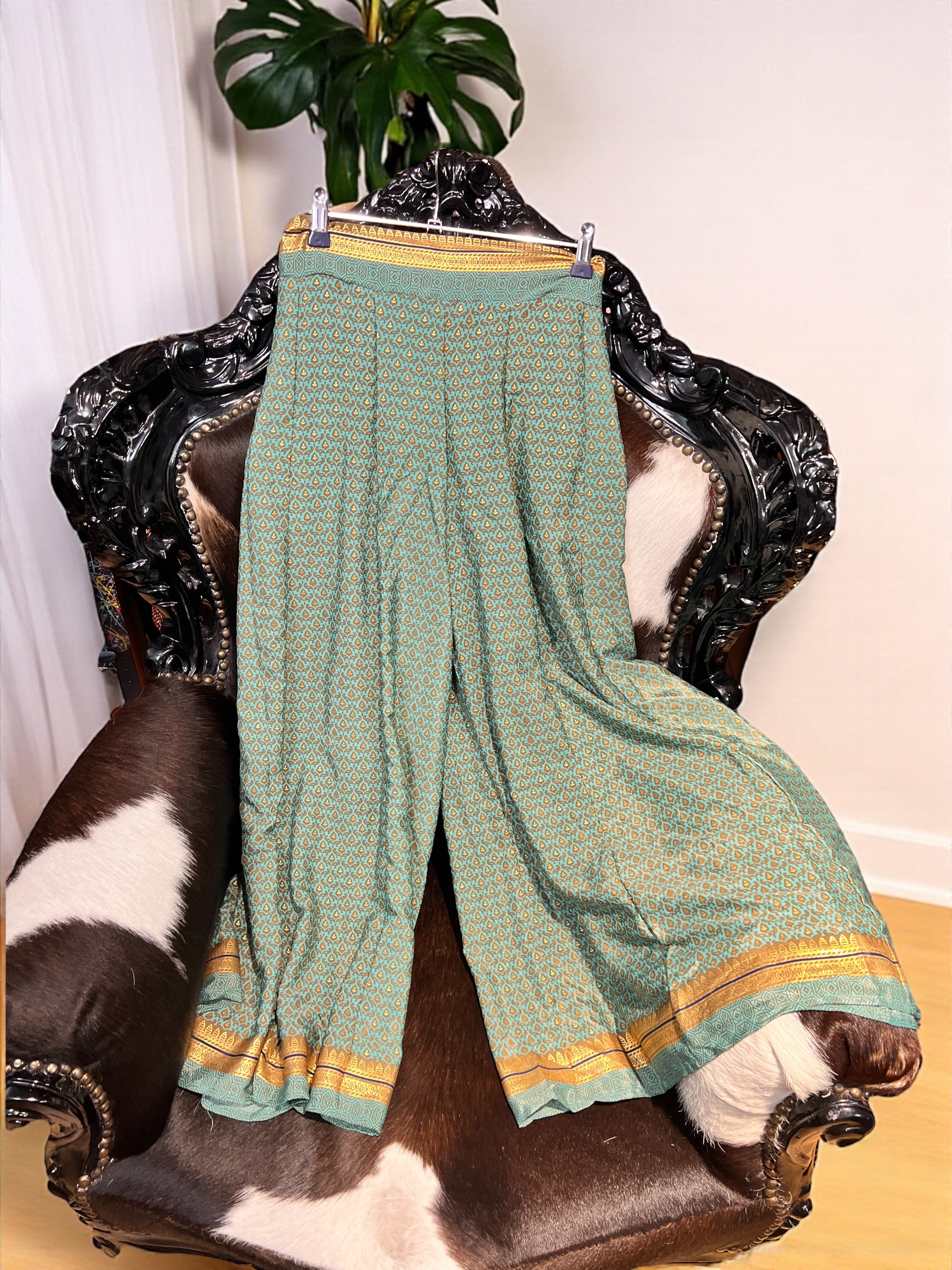 Pantalone Ampio In Tessuto Misto Seta - Cappelleria Bacca