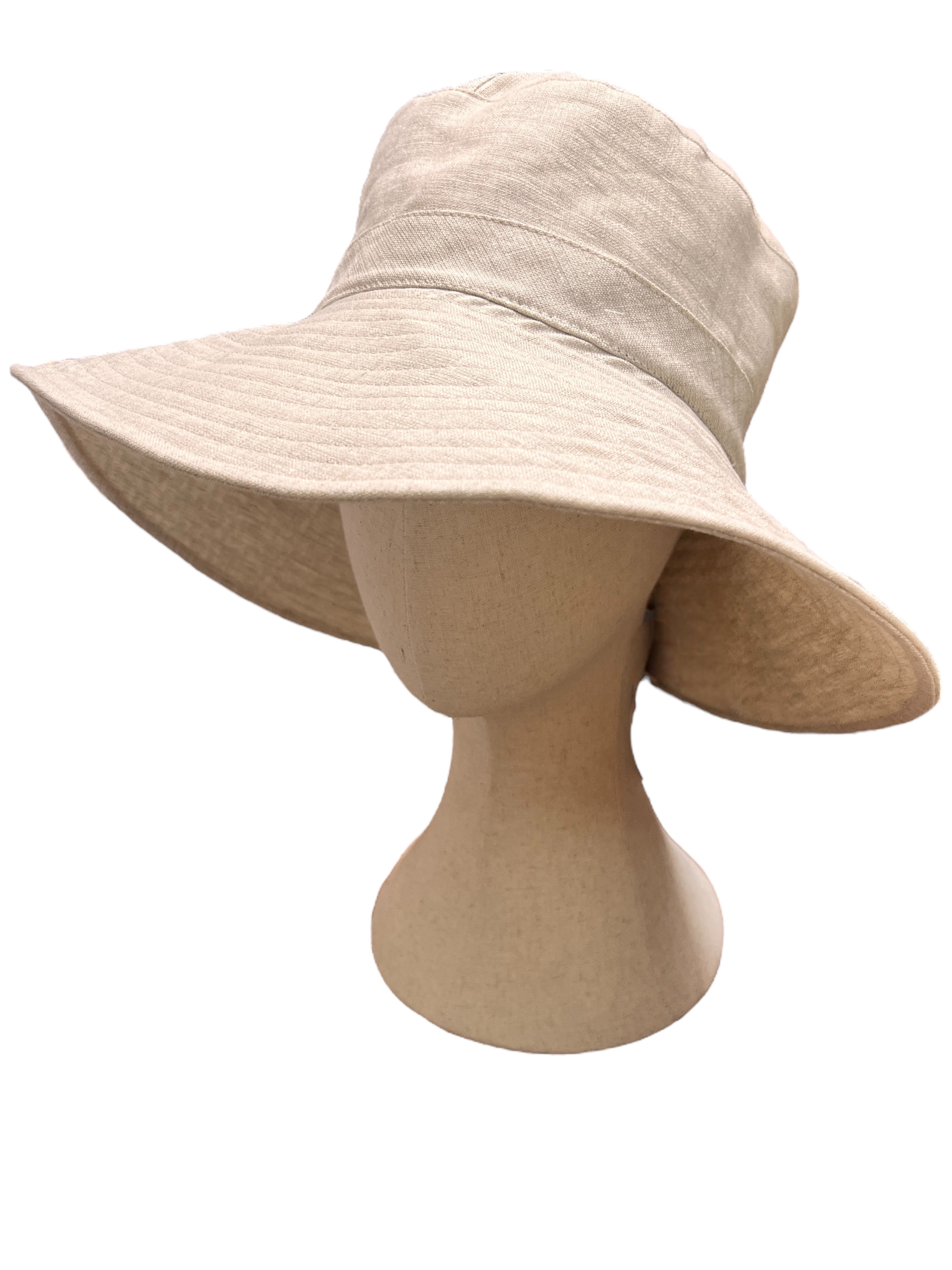 Cappello Donna Estivo in Lino Ala larga Audrey - Cappelleria Bacca