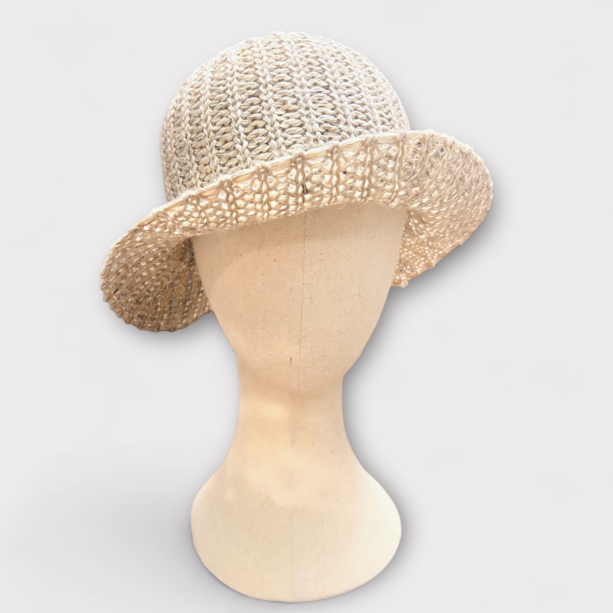 Cloche In Lino Tricot Artigianale Mature Ha - Cappelleria Bacca