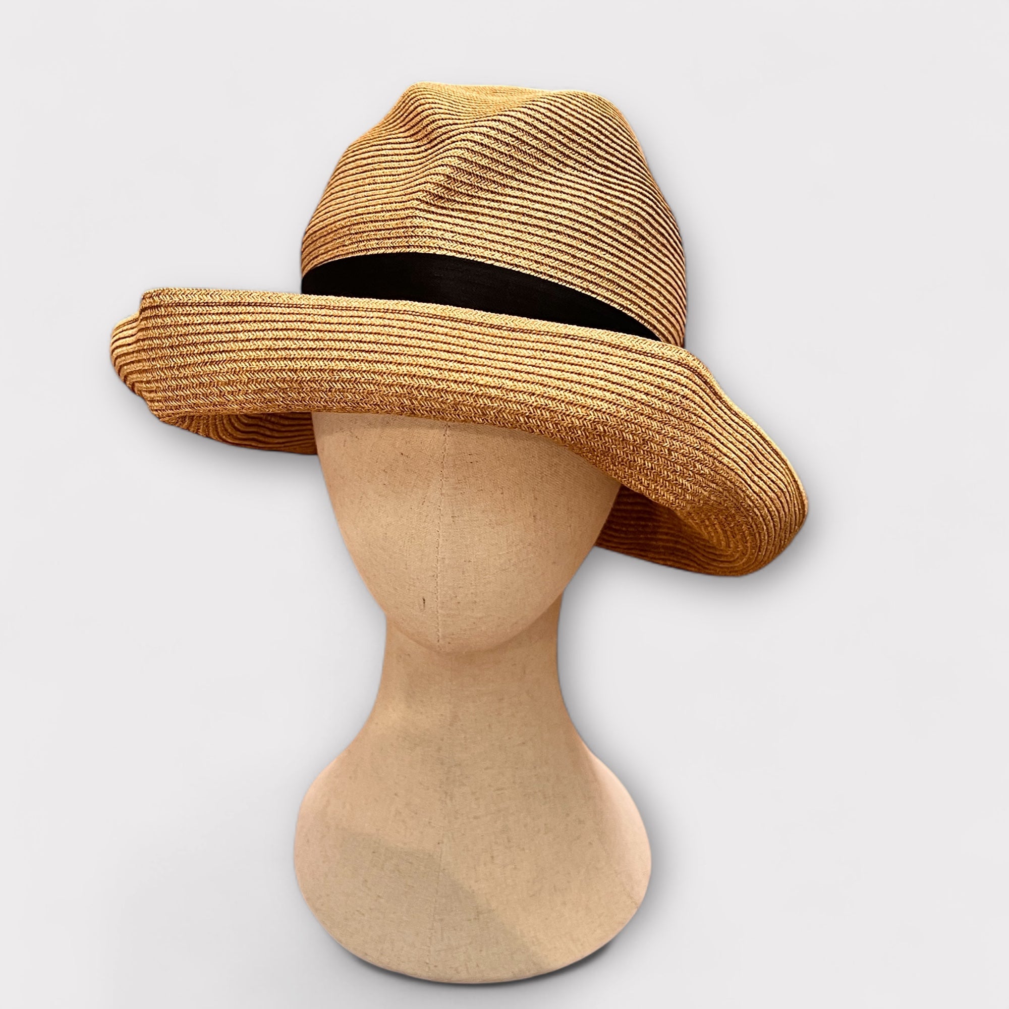 Cappello Donna in Paglia Mature Ha Boxed Hat - Raffinato e Pieghevole - Cappelleria Bacca
