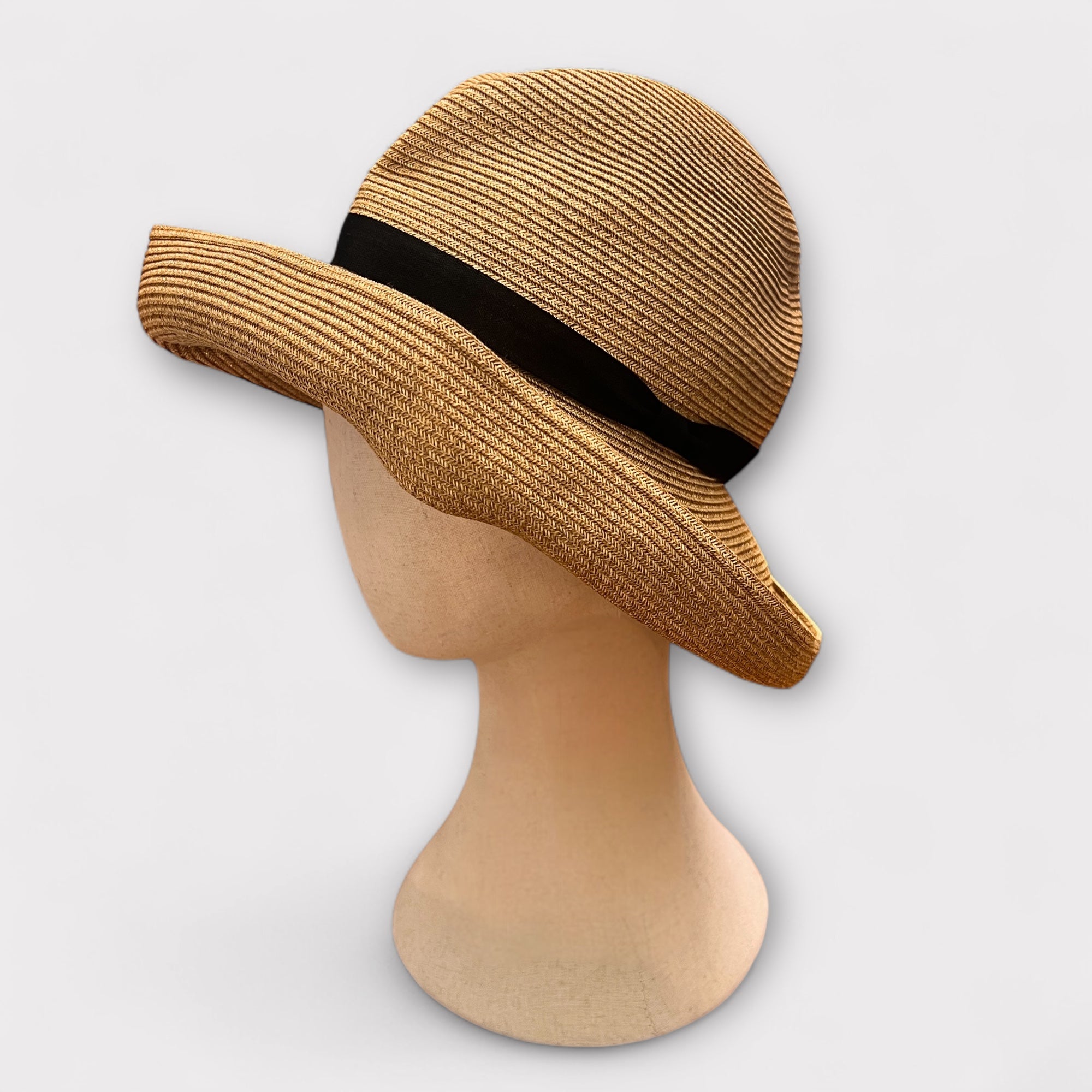 Cappello Donna in Paglia Mature Ha Boxed Hat - Raffinato e Pieghevole - Cappelleria Bacca