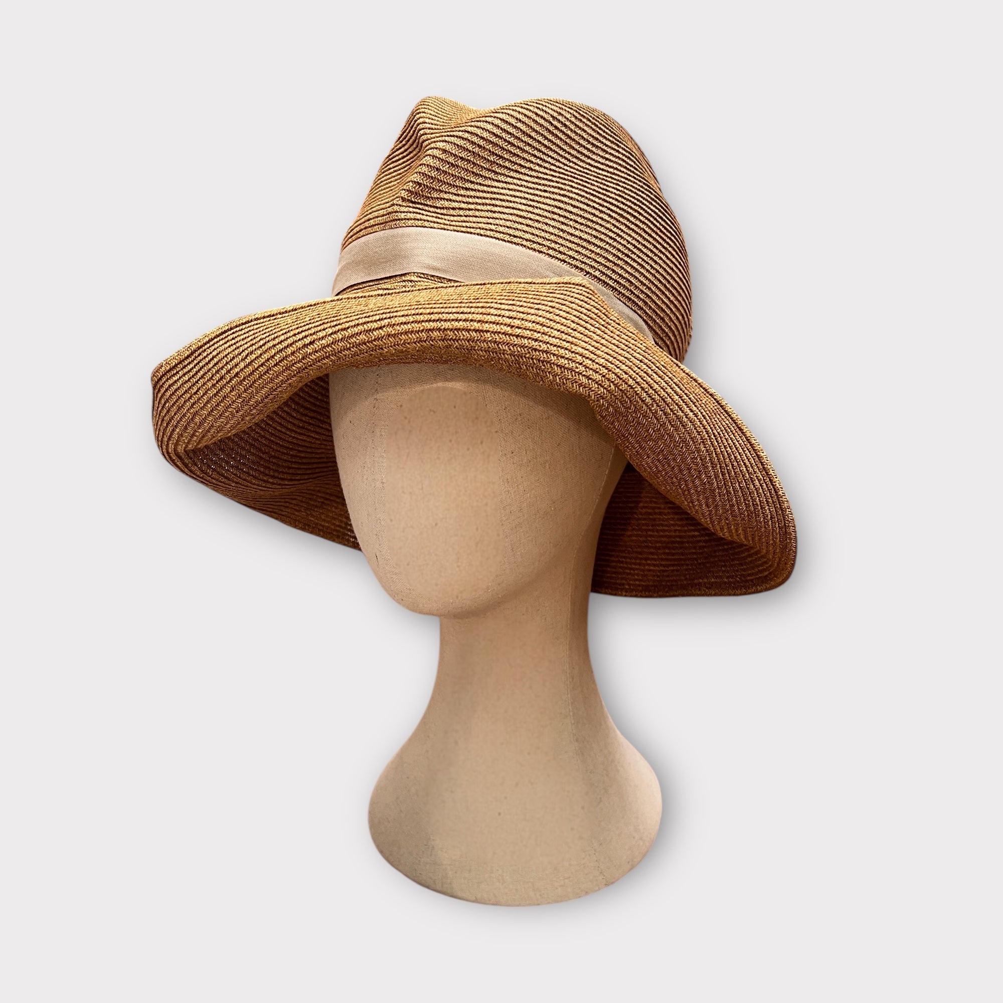Cappello Donna in Paglia Mature Ha Boxed Hat - Raffinato e Pieghevole - Cappelleria Bacca