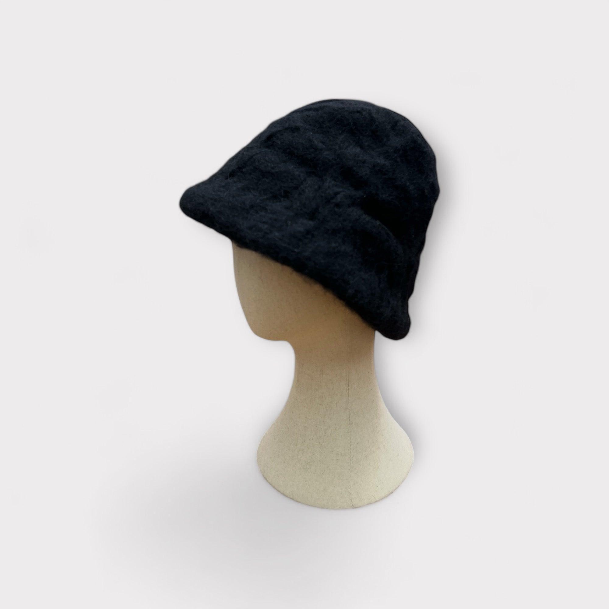 Cappello Cloche Donna Chuncky Pelosetto Nero CA4LA - Cappelleria Bacca