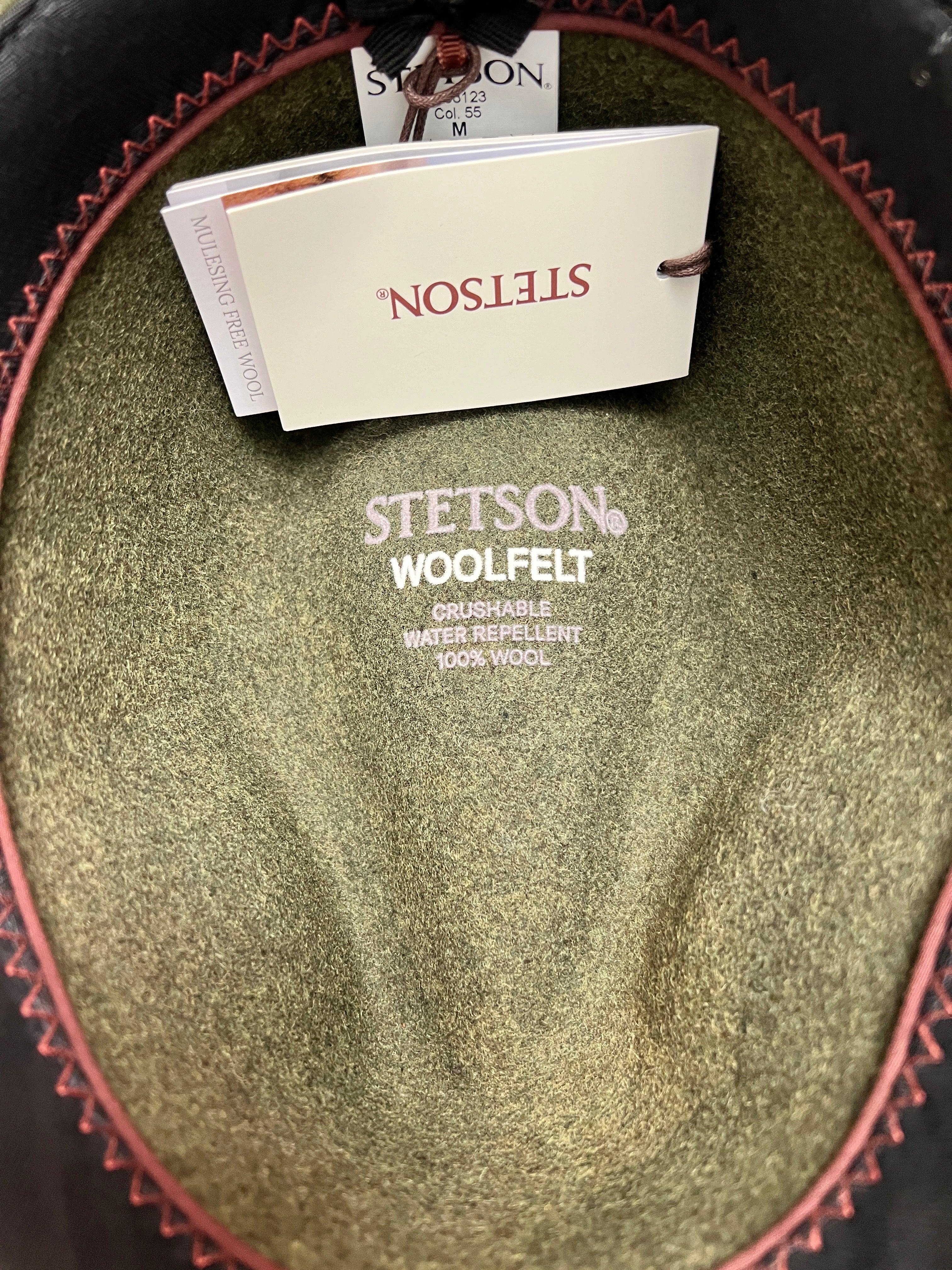 Cappello Stetson Traveller In Feltro Verde Di Pura Lana - Cappelleria Bacca