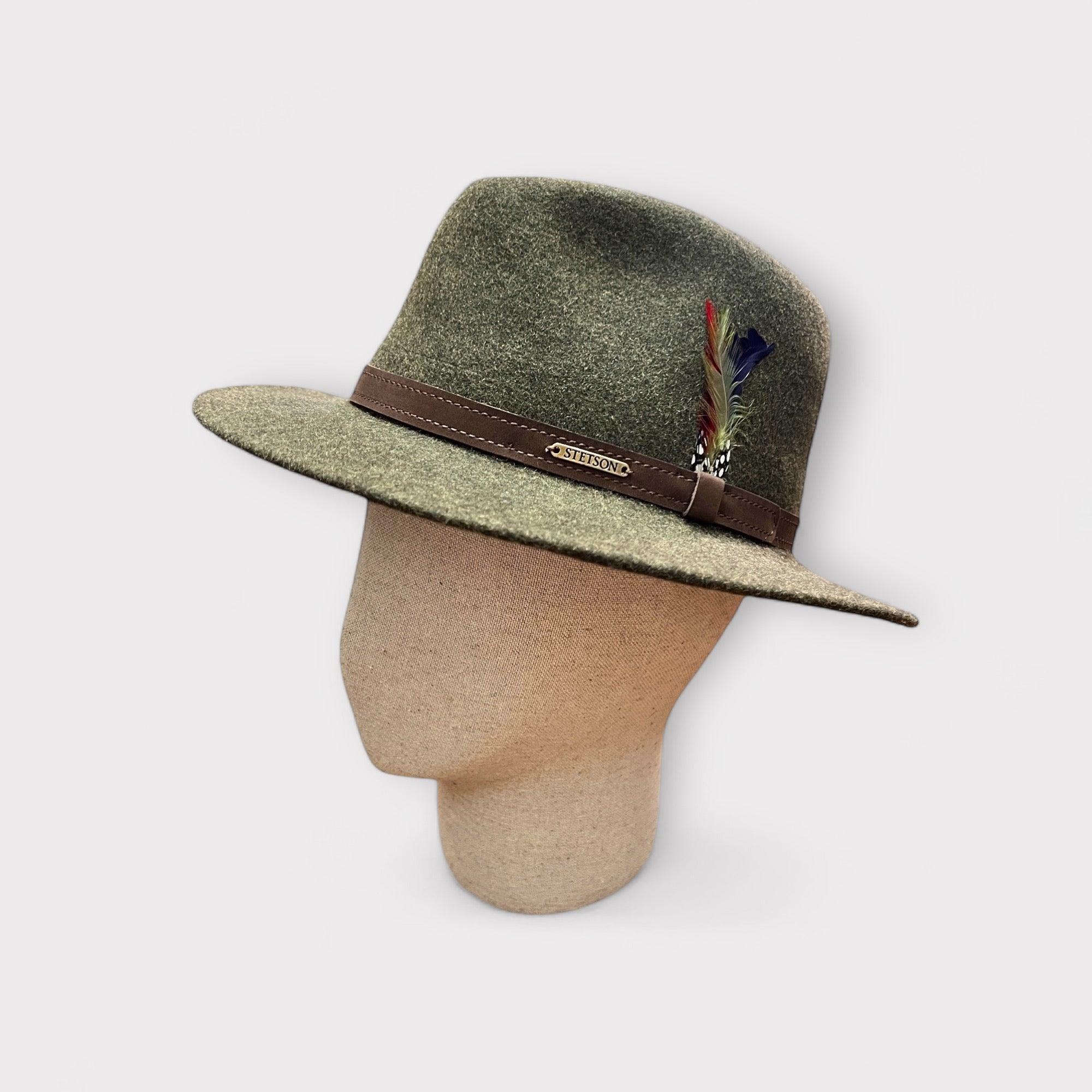 Cappello Stetson Traveller In Feltro Verde Di Pura Lana - Cappelleria Bacca