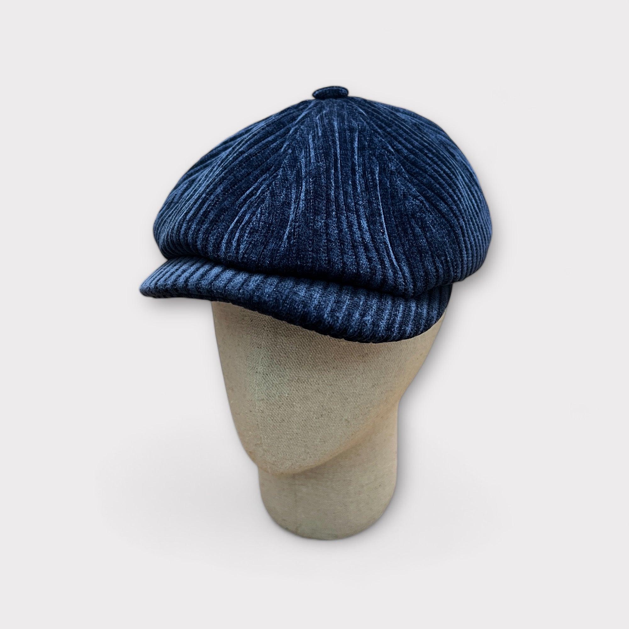 Coppola Irlandese Hatteras Stetson in Velluto Blu - Cappelleria Bacca
