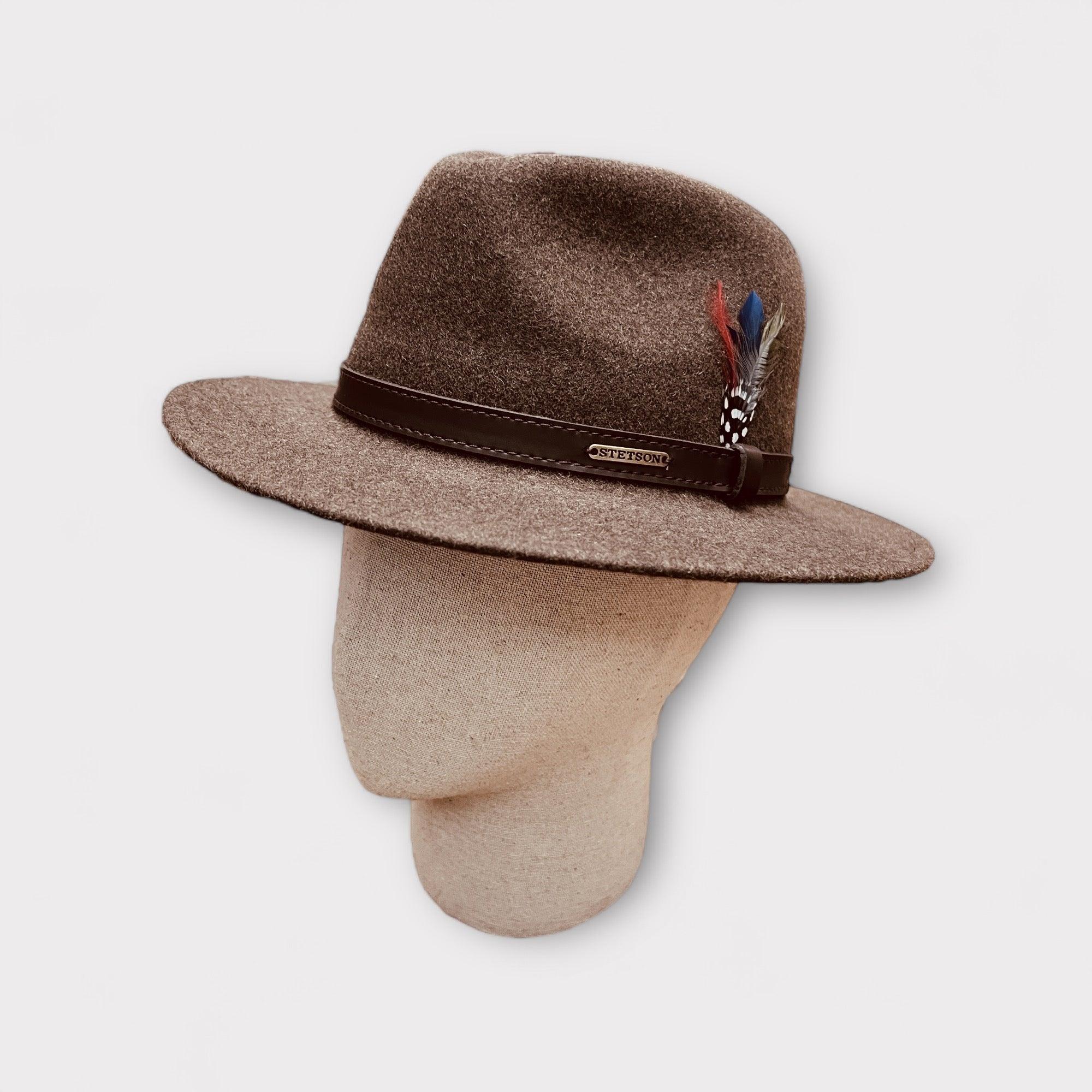 Cappello Stetson in feltro di lana traveller marrone - Cappelleria Bacca