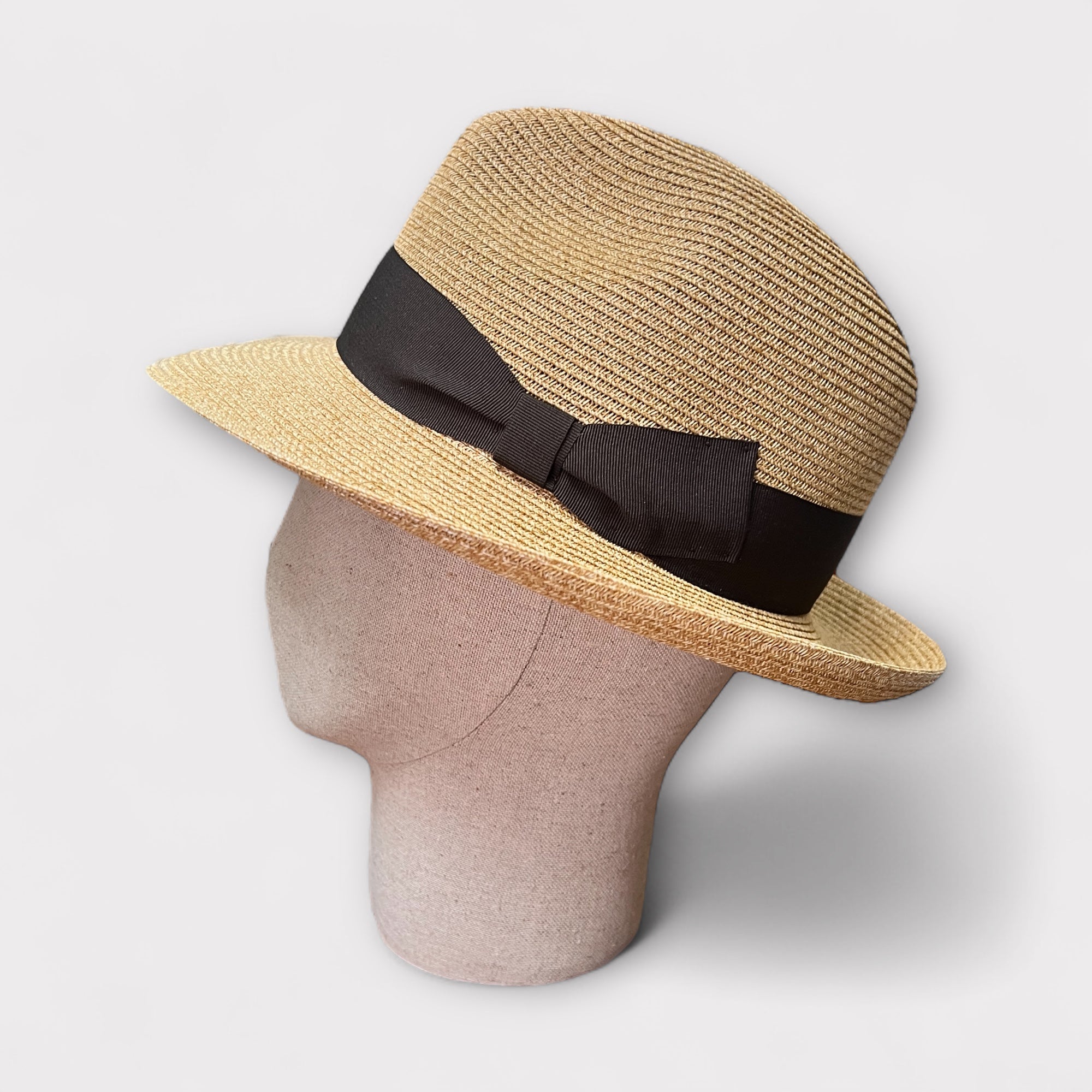Cappello Fedora Estivo In Paglia Nastro Marrone - Cappelleria Bacca