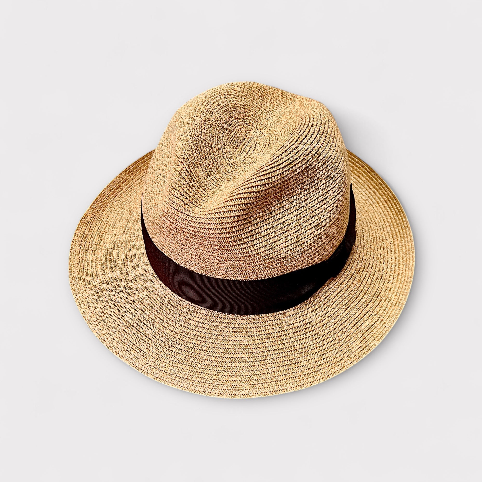 Cappello Fedora Estivo In Paglia Nastro Marrone - Cappelleria Bacca