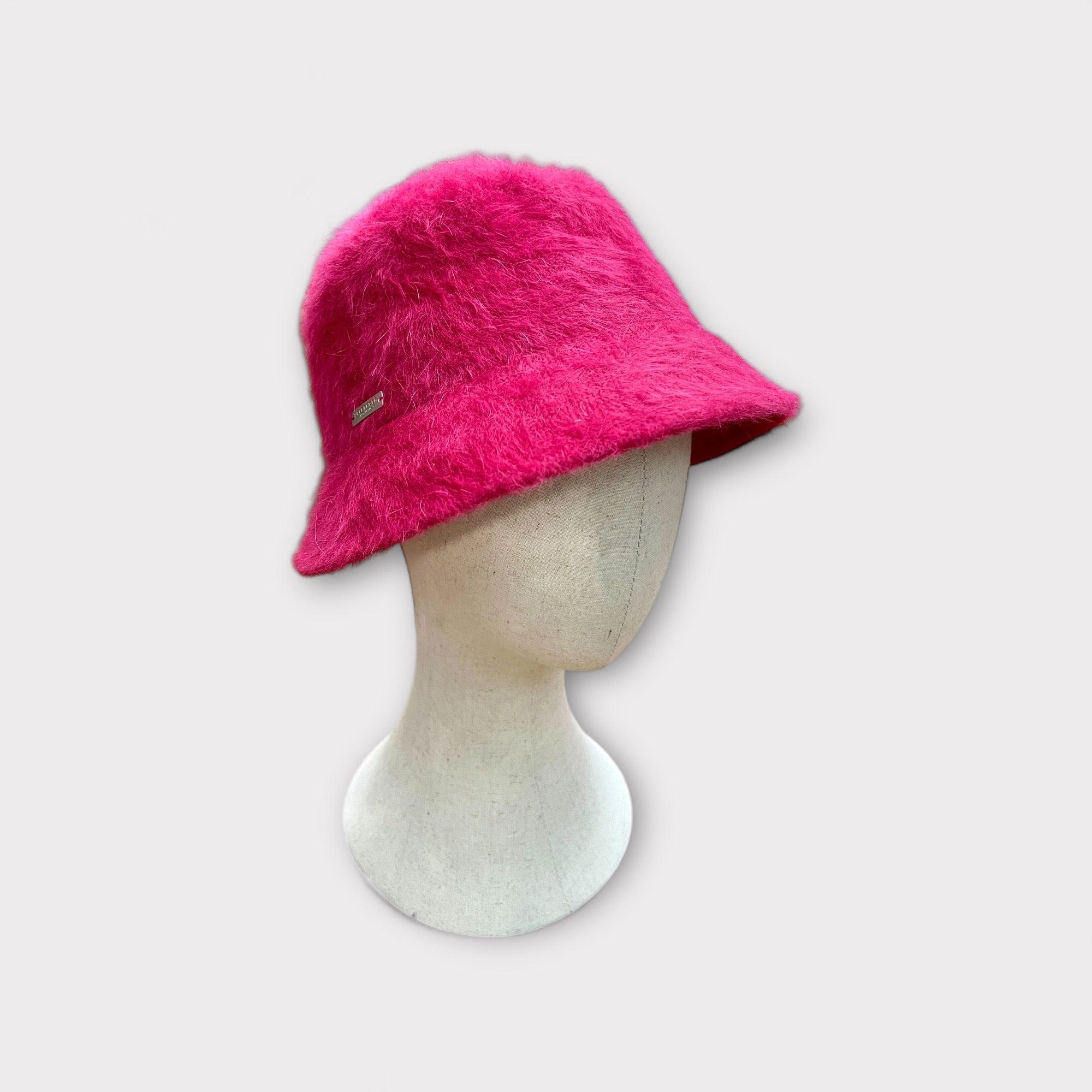 Cloche donna Bucket in angora fuxia - Cappelleria Bacca