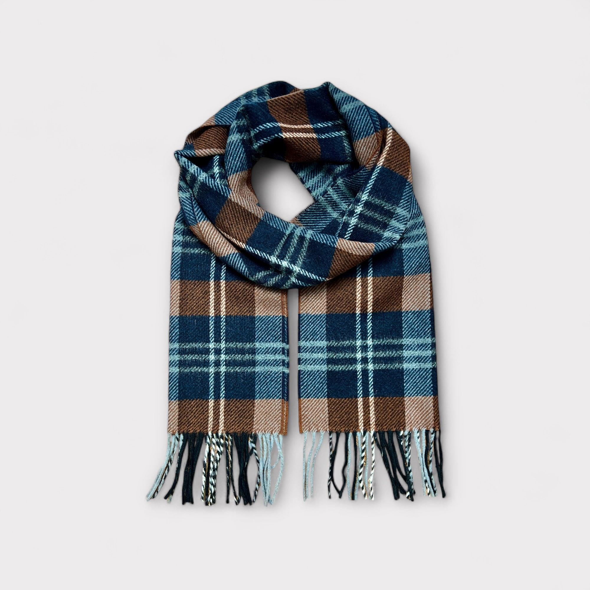 Sciarpa scozzese Marrone in lana e cashmere - Cappelleria Bacca