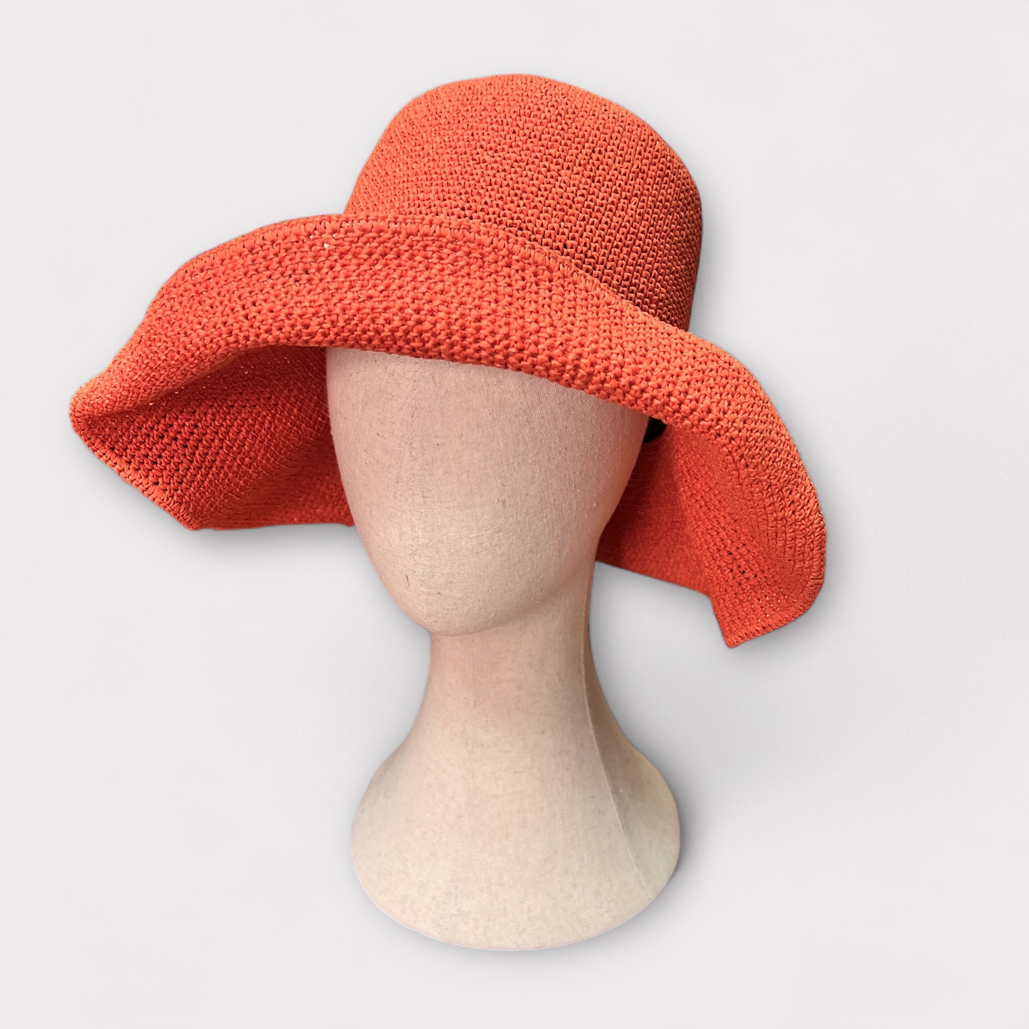 Cappello In Paglia Crochet Pieghevole Ala Media - Cappelleria Bacca