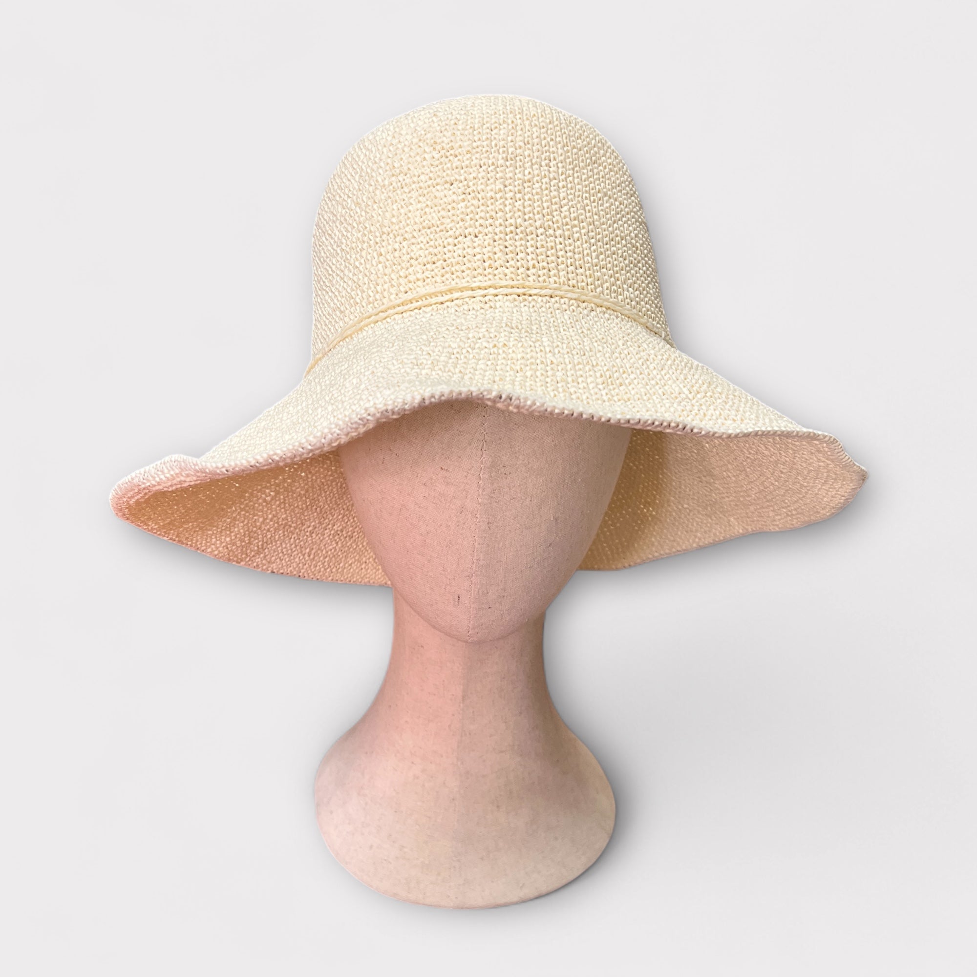 Cappello In Paglia Crochet Pieghevole Ala Media - Cappelleria Bacca