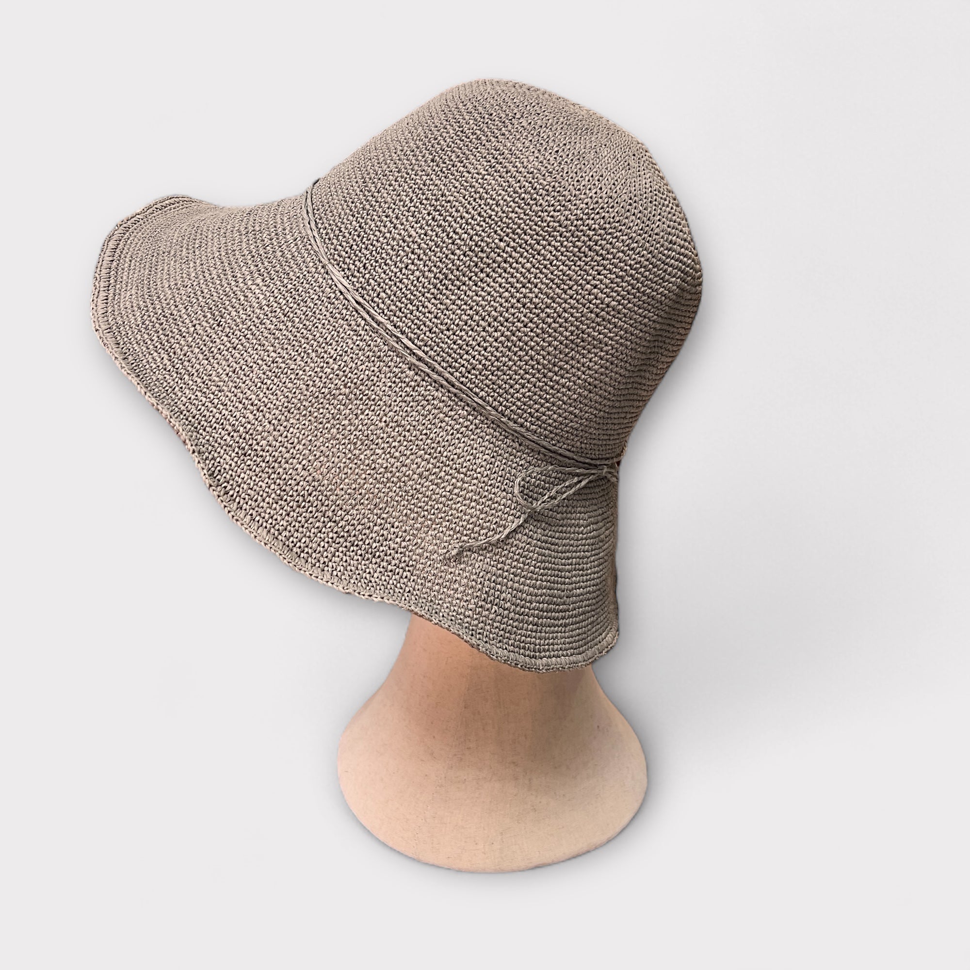 Cappello In Paglia Crochet Pieghevole Ala Media - Cappelleria Bacca