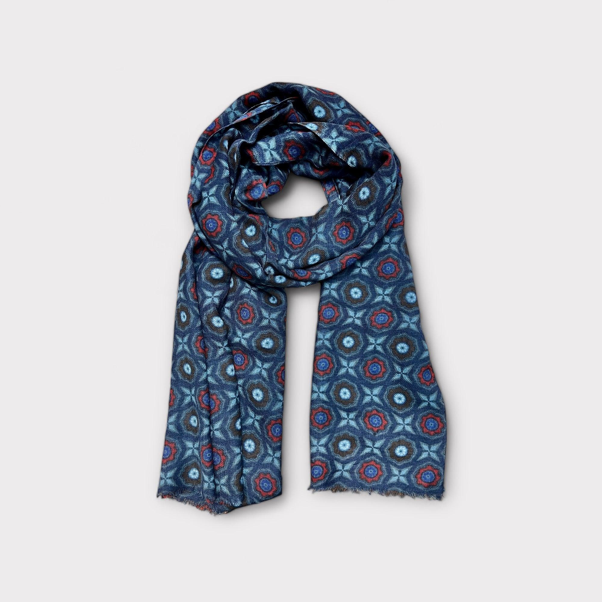 Sciarpa blu in lana sottile - Cappelleria Bacca