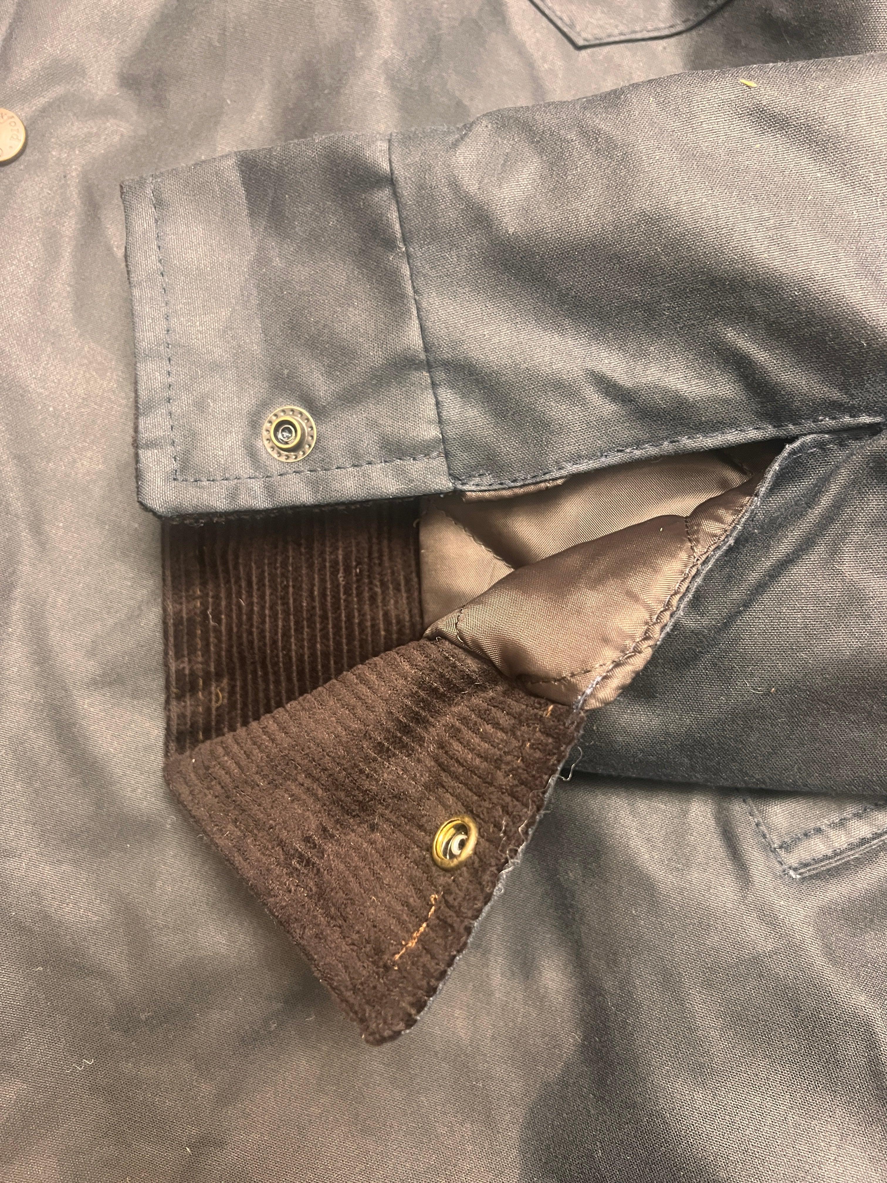 Giacca Alum Wax Shirt In Cotone Cerato Oxford Blue - Cappelleria Bacca