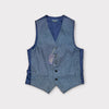 Gilet In Cotone Jeans Blu Denim Texas - Cappelleria Bacca