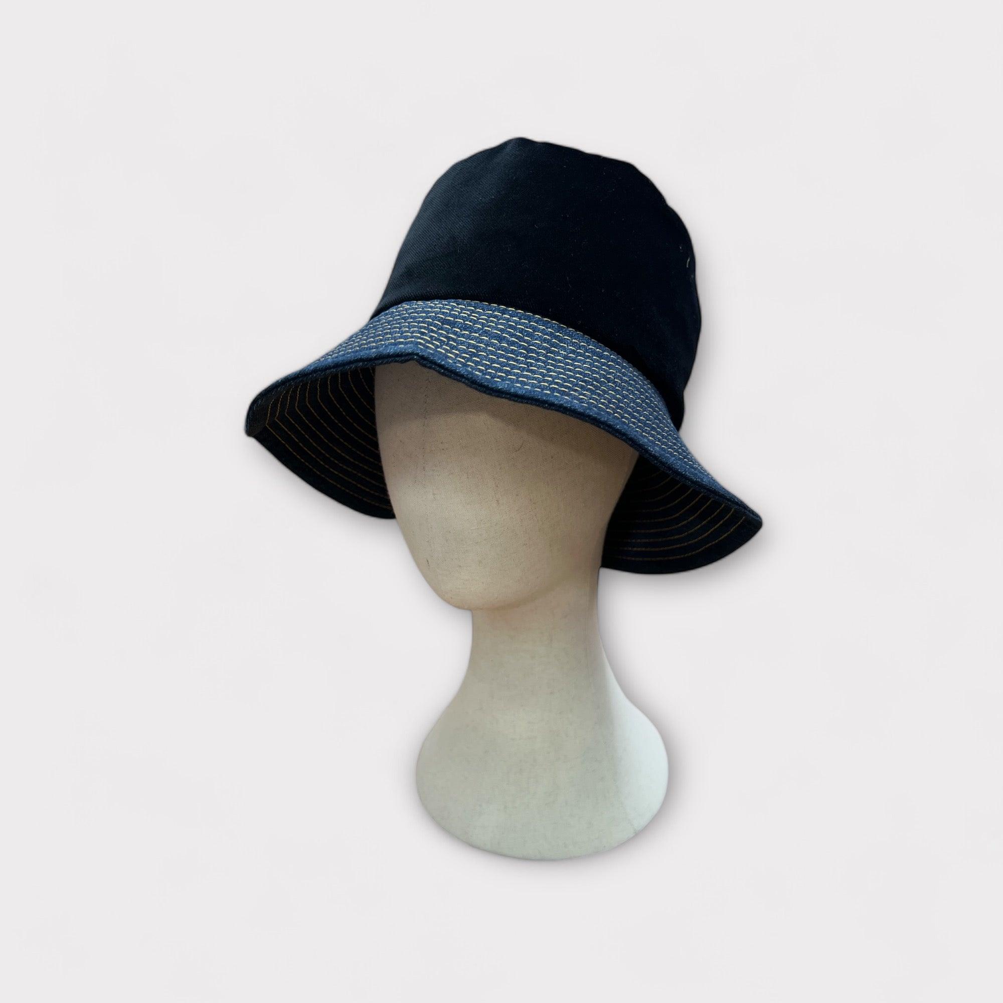 Cappello Invernale Donna In Velluto nero e jeans - Cappelleria Bacca