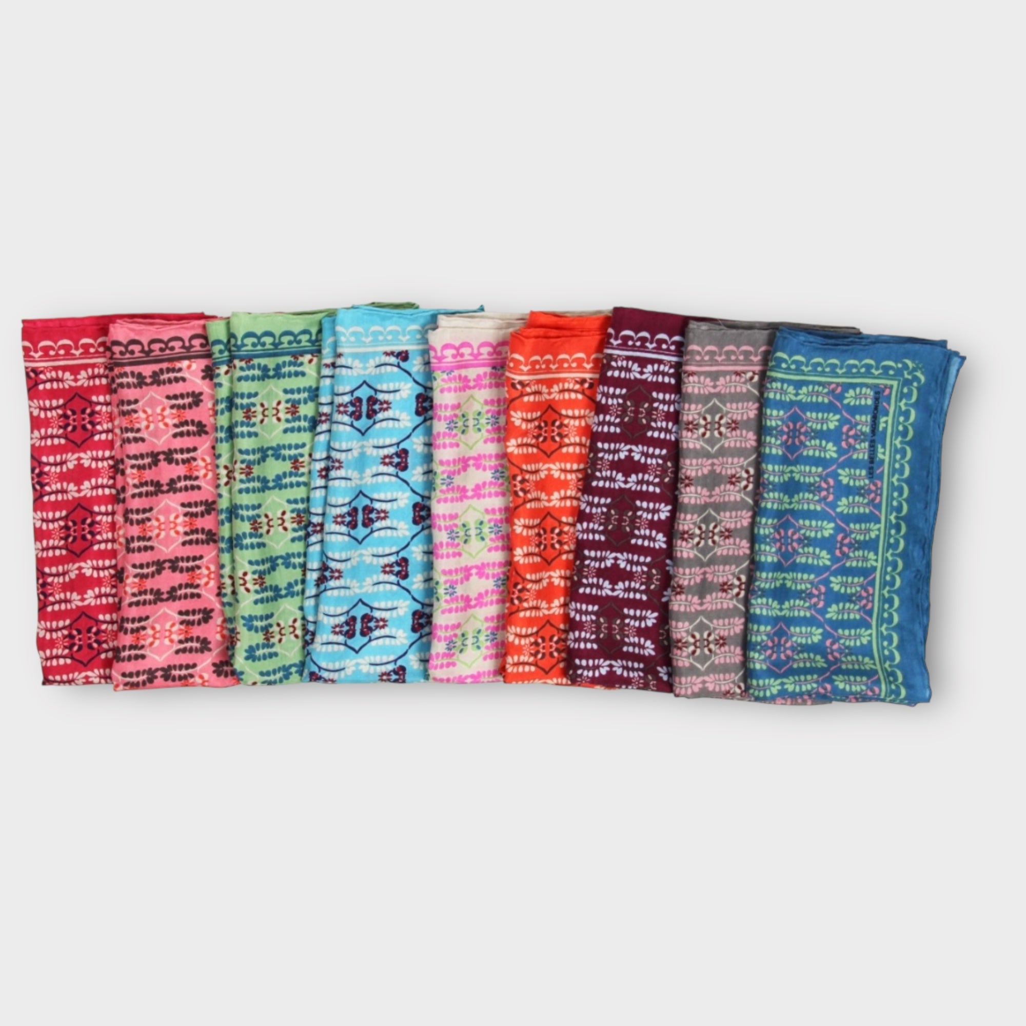 Foulard In Pura Seta 50 x 50 cm Albertine In Scatola Vintage - Cappelleria Bacca