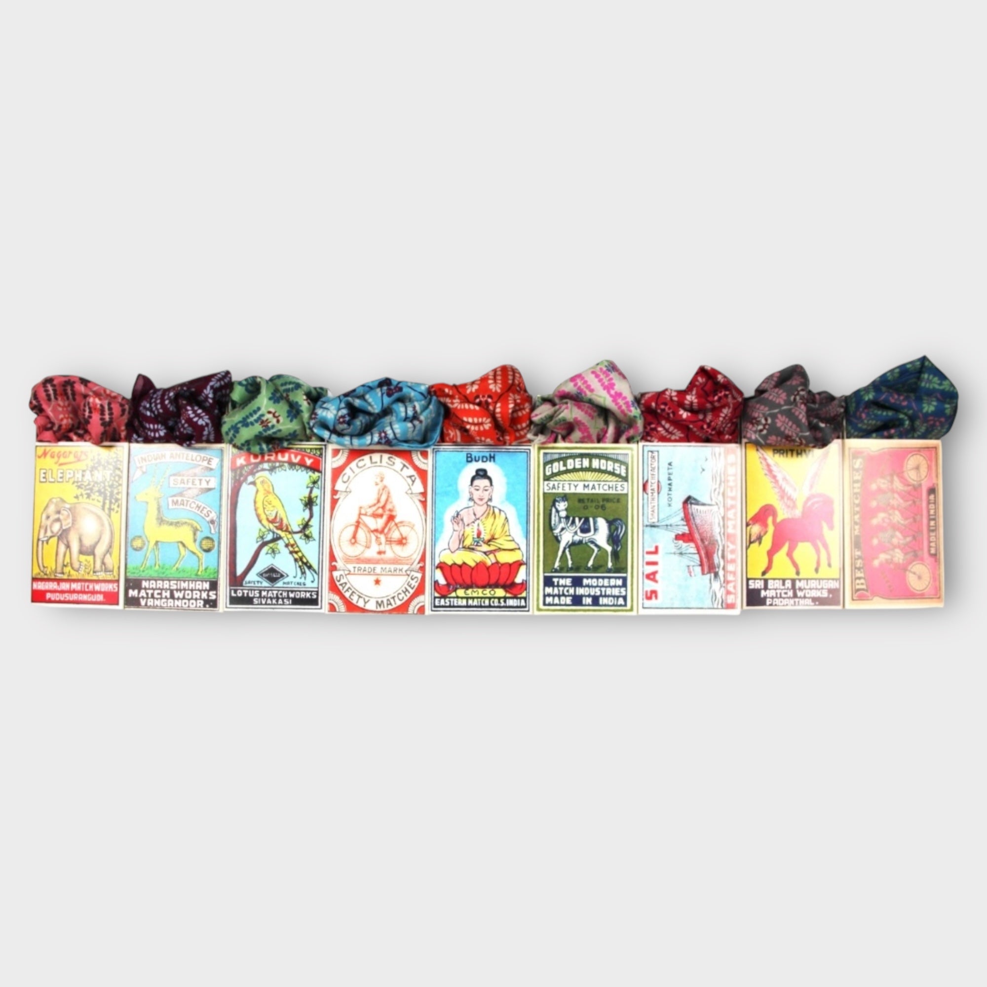 Foulard In Pura Seta 50 x 50 cm Albertine In Scatola Vintage - Cappelleria Bacca