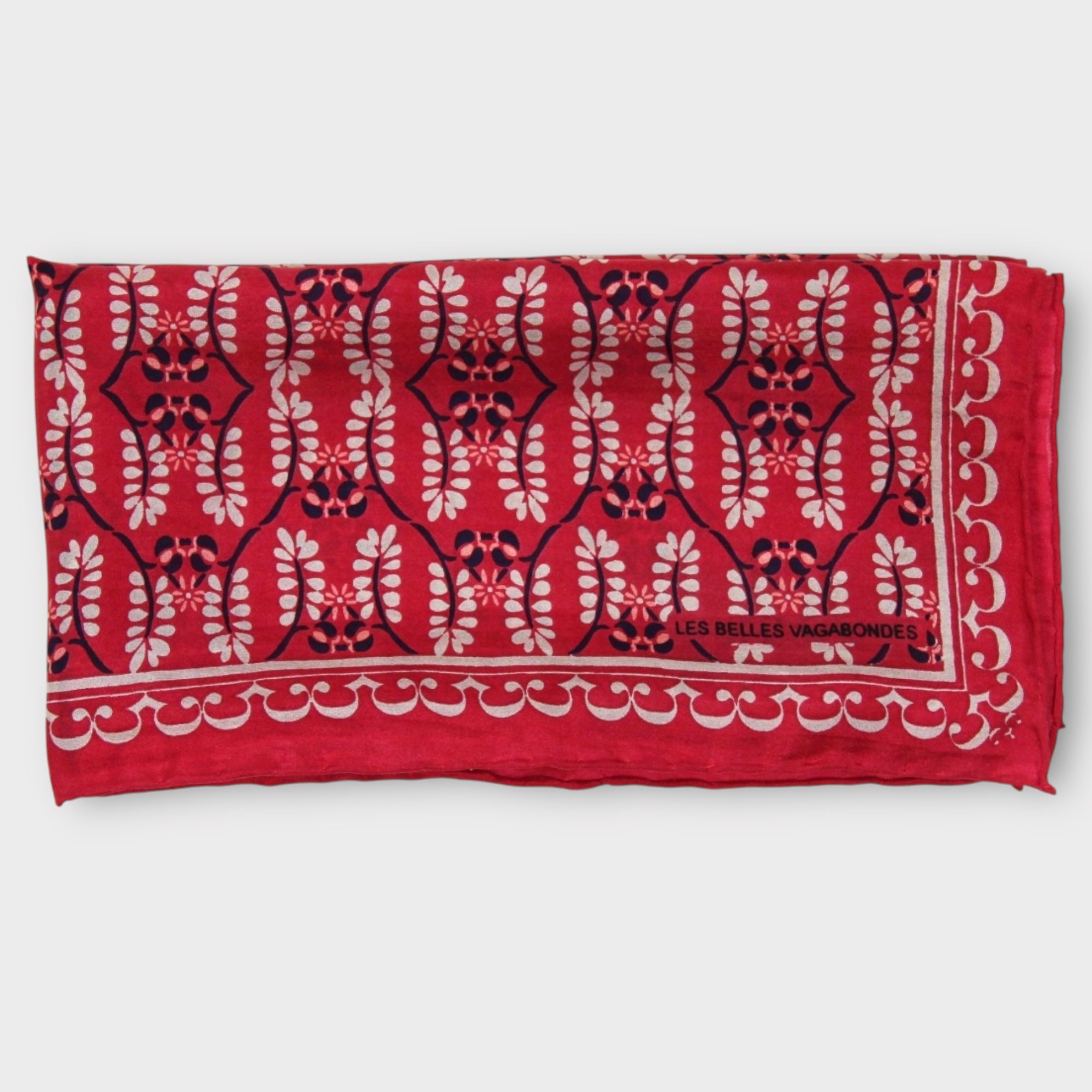 Foulard In Pura Seta 50 x 50 cm Albertine In Scatola Vintage - Cappelleria Bacca