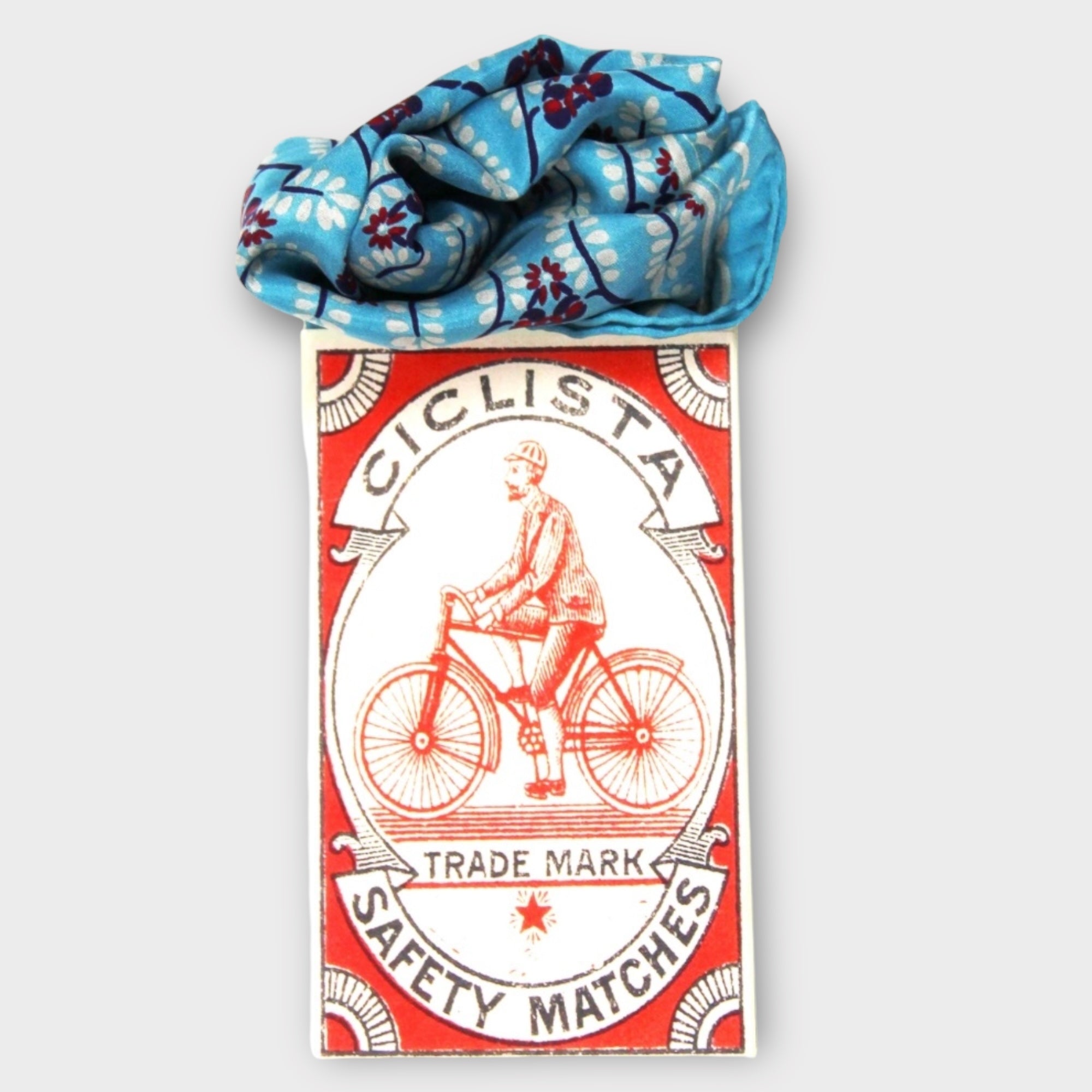 Foulard In Pura Seta 50 x 50 cm Albertine In Scatola Vintage - Cappelleria Bacca