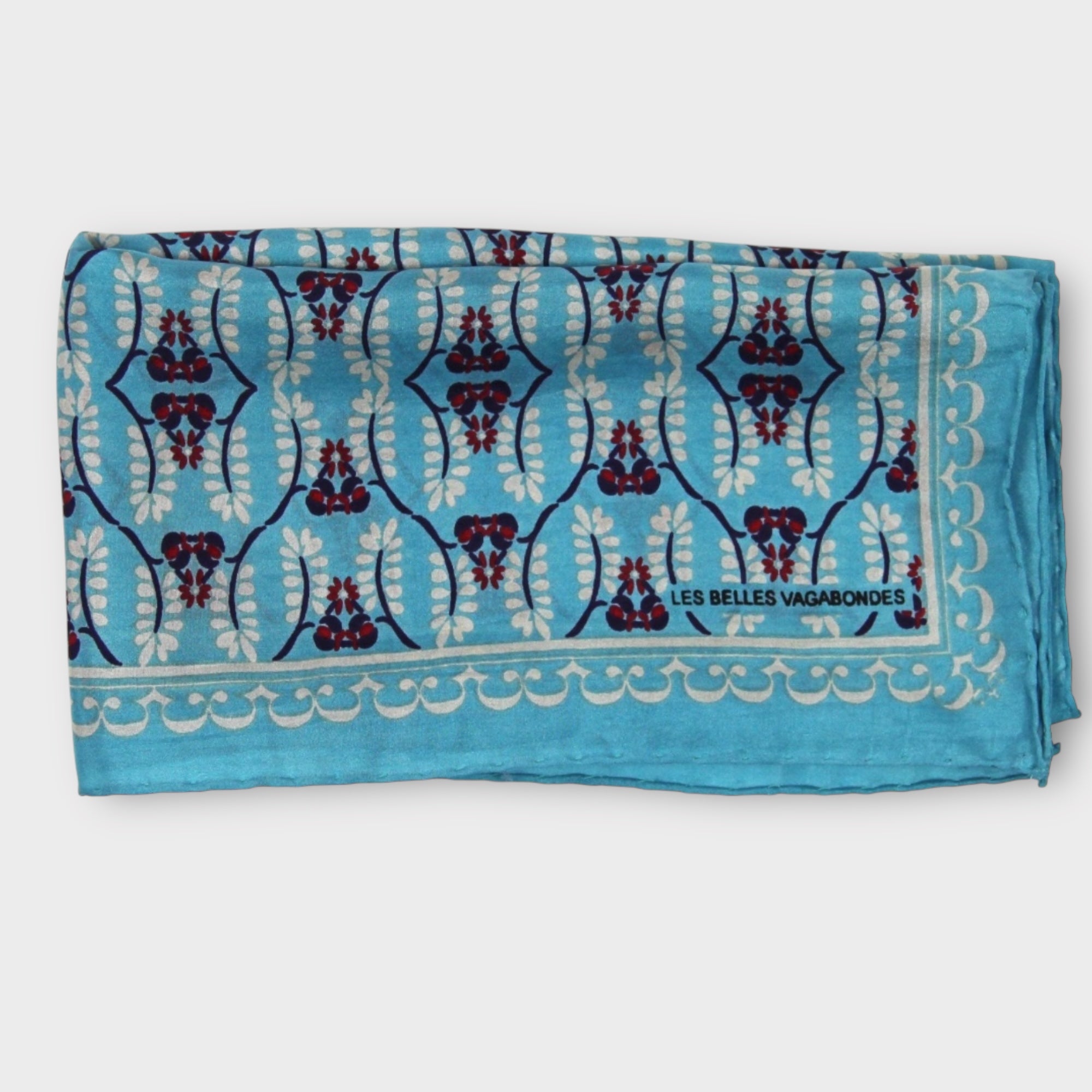 Foulard In Pura Seta 50 x 50 cm Albertine In Scatola Vintage - Cappelleria Bacca