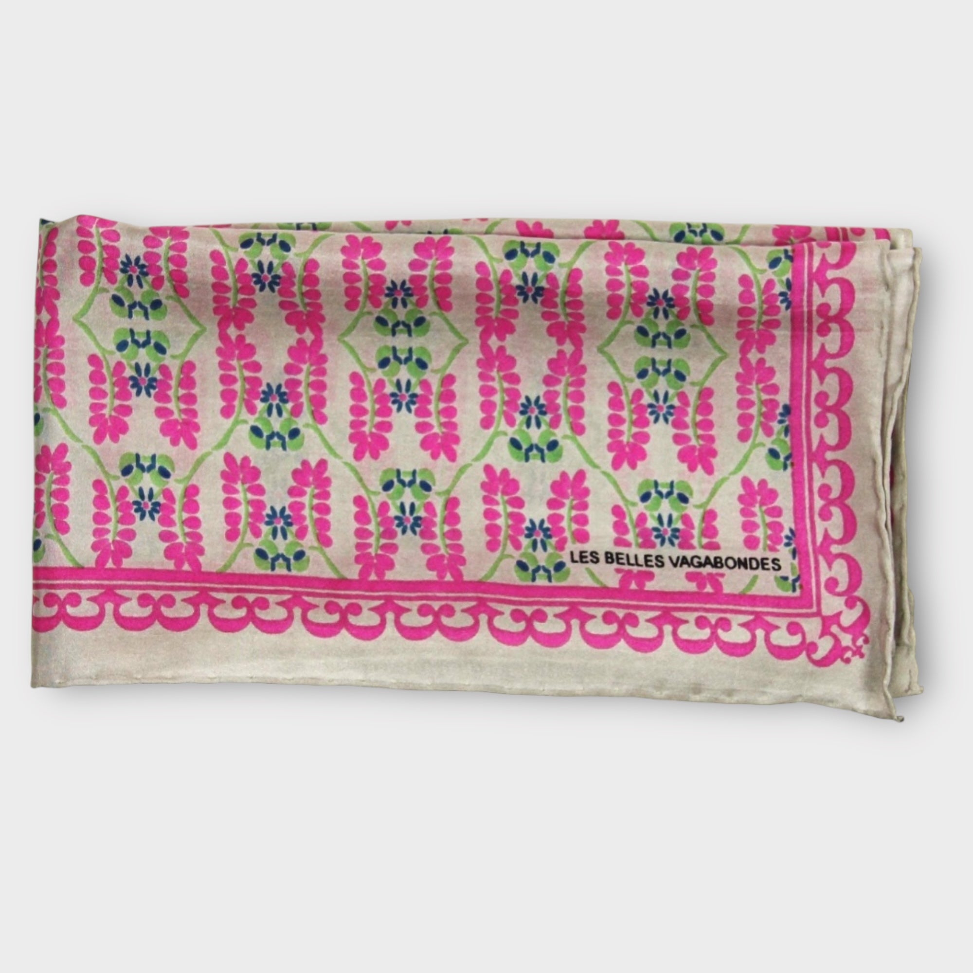 Foulard In Pura Seta 50 x 50 cm Albertine In Scatola Vintage - Cappelleria Bacca