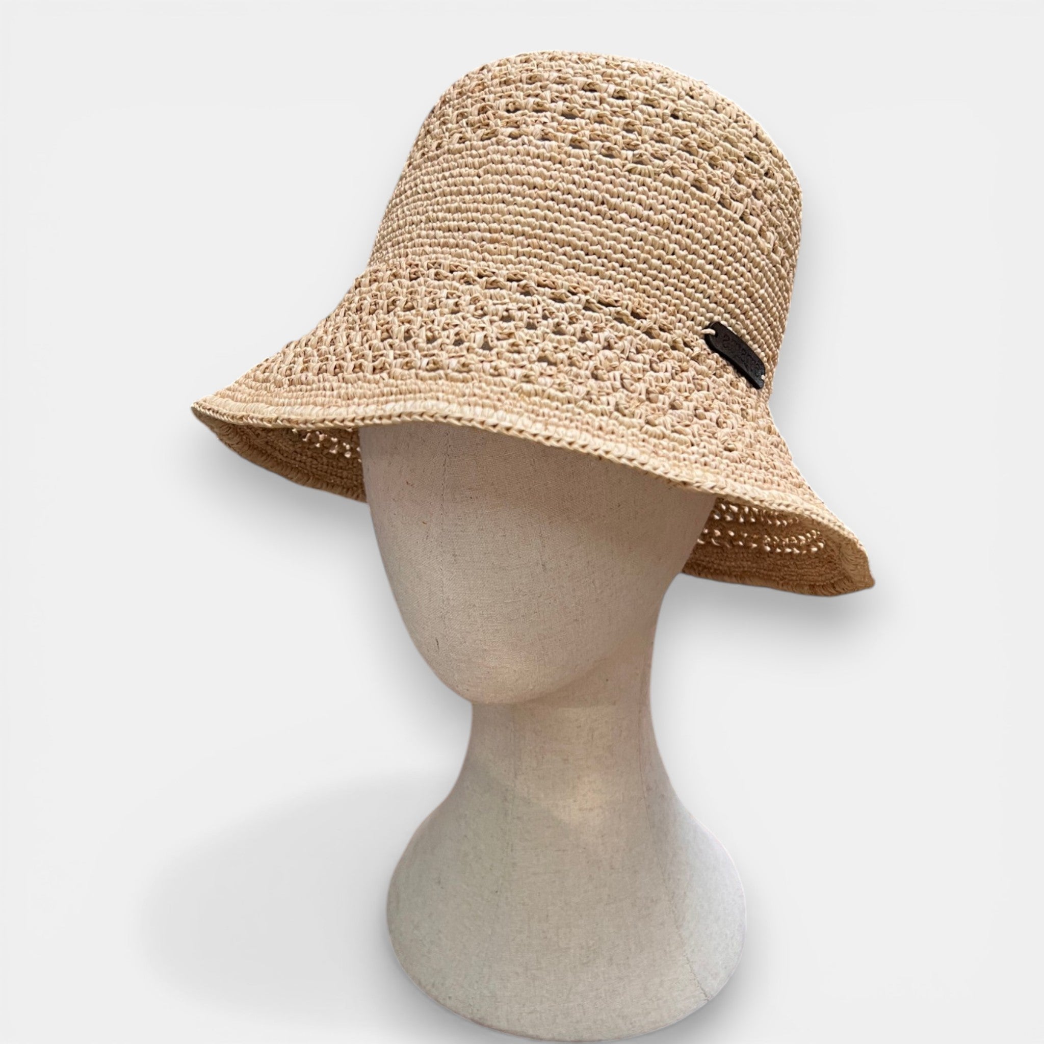 Cappello Cloche Estivo in Raffia Crochet - Cappelleria Bacca
