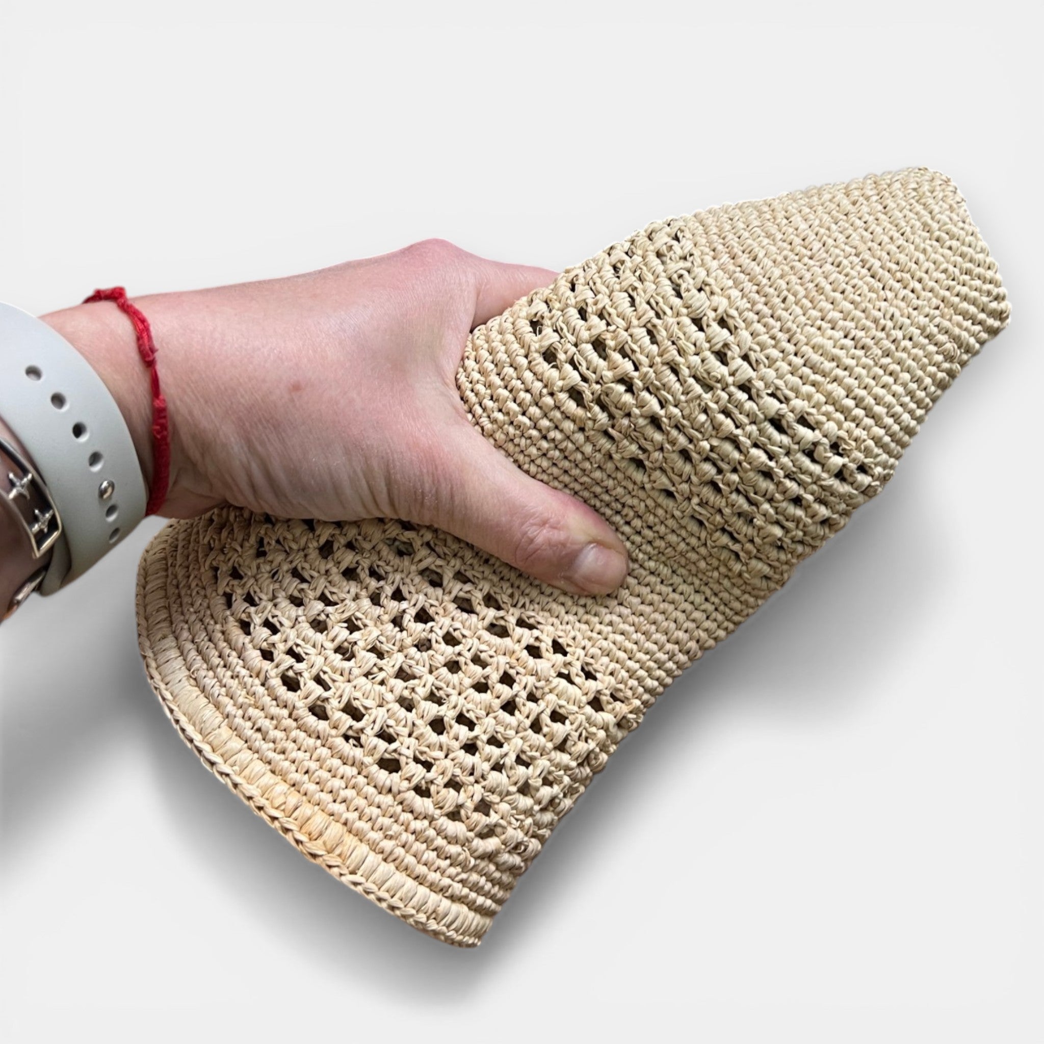 Cappello a Tesa Larga Estivo in Raffia Crochet - Cappelleria Bacca