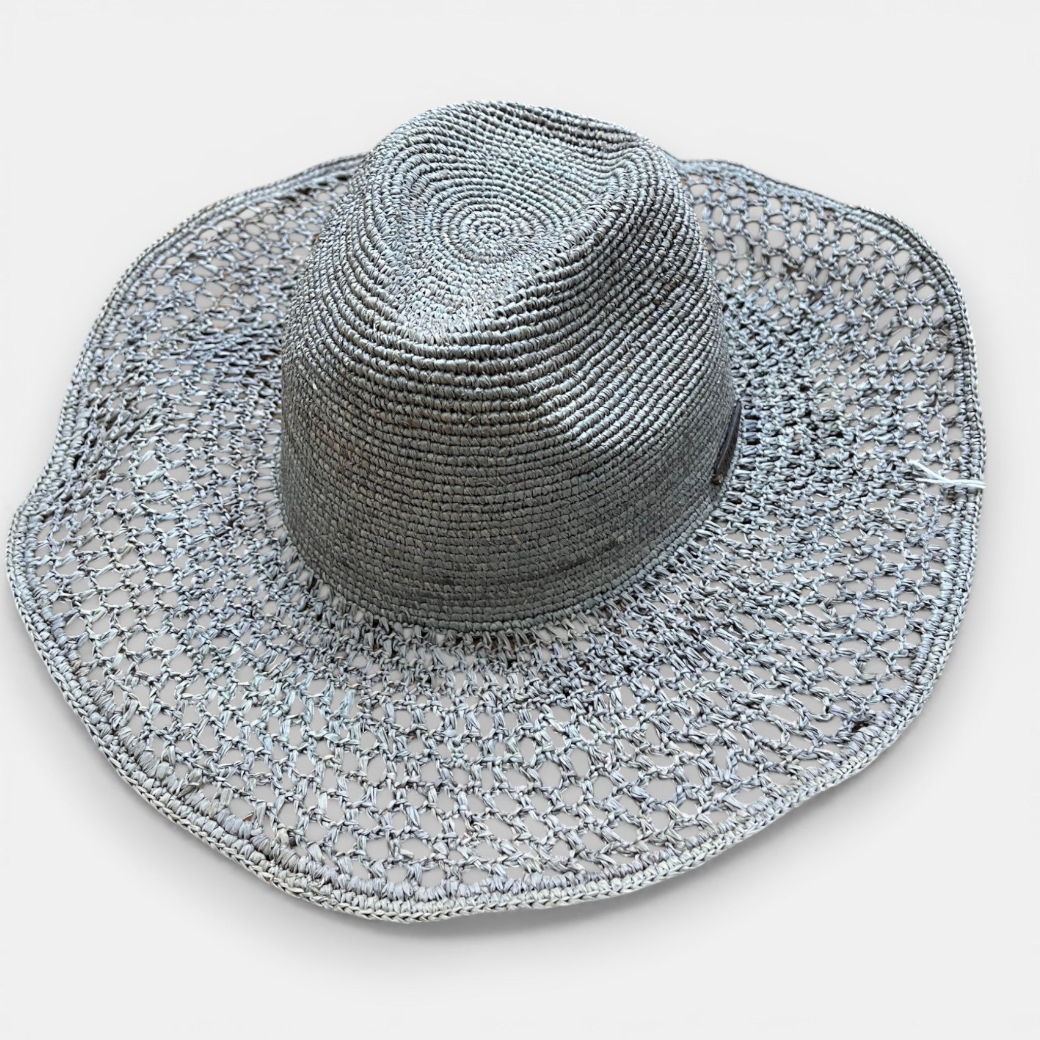 Cappello a Tesa Larga Estivo in Raffia Crochet - Cappelleria Bacca