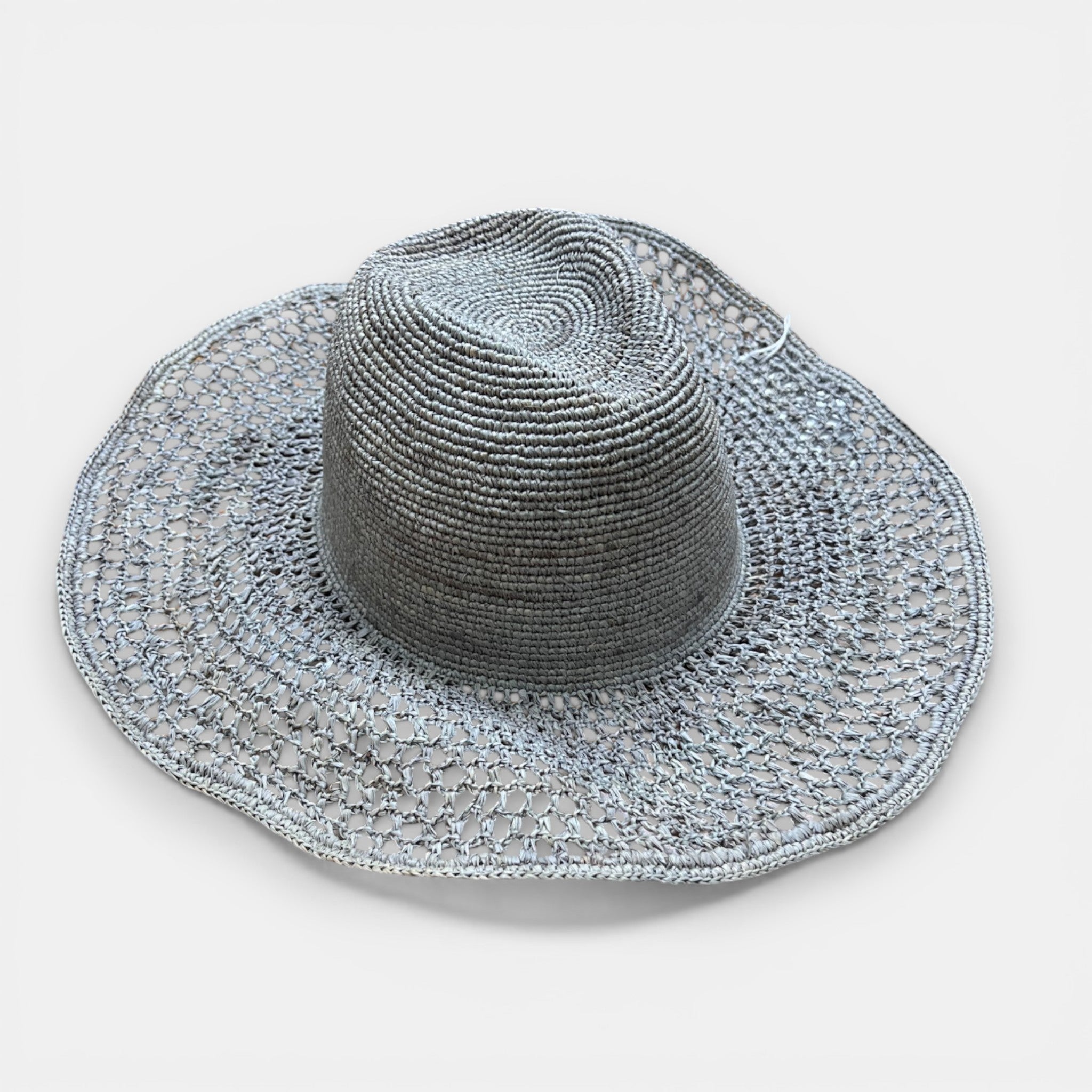 Cappello a Tesa Larga Estivo in Raffia Crochet - Cappelleria Bacca