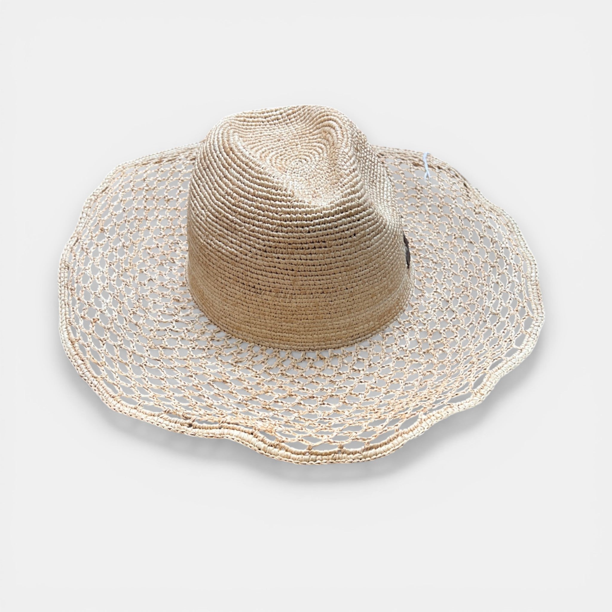 Cappello a Tesa Larga Estivo in Raffia Crochet - Cappelleria Bacca