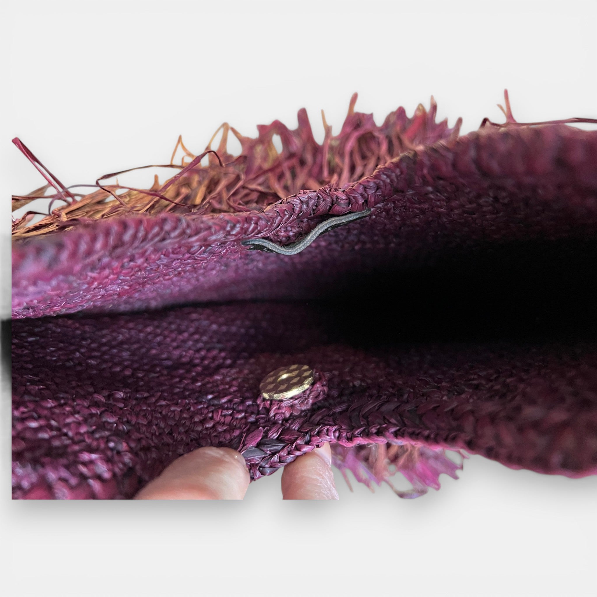 Borsa in Raffia Crochet con Frange - Cappelleria Bacca