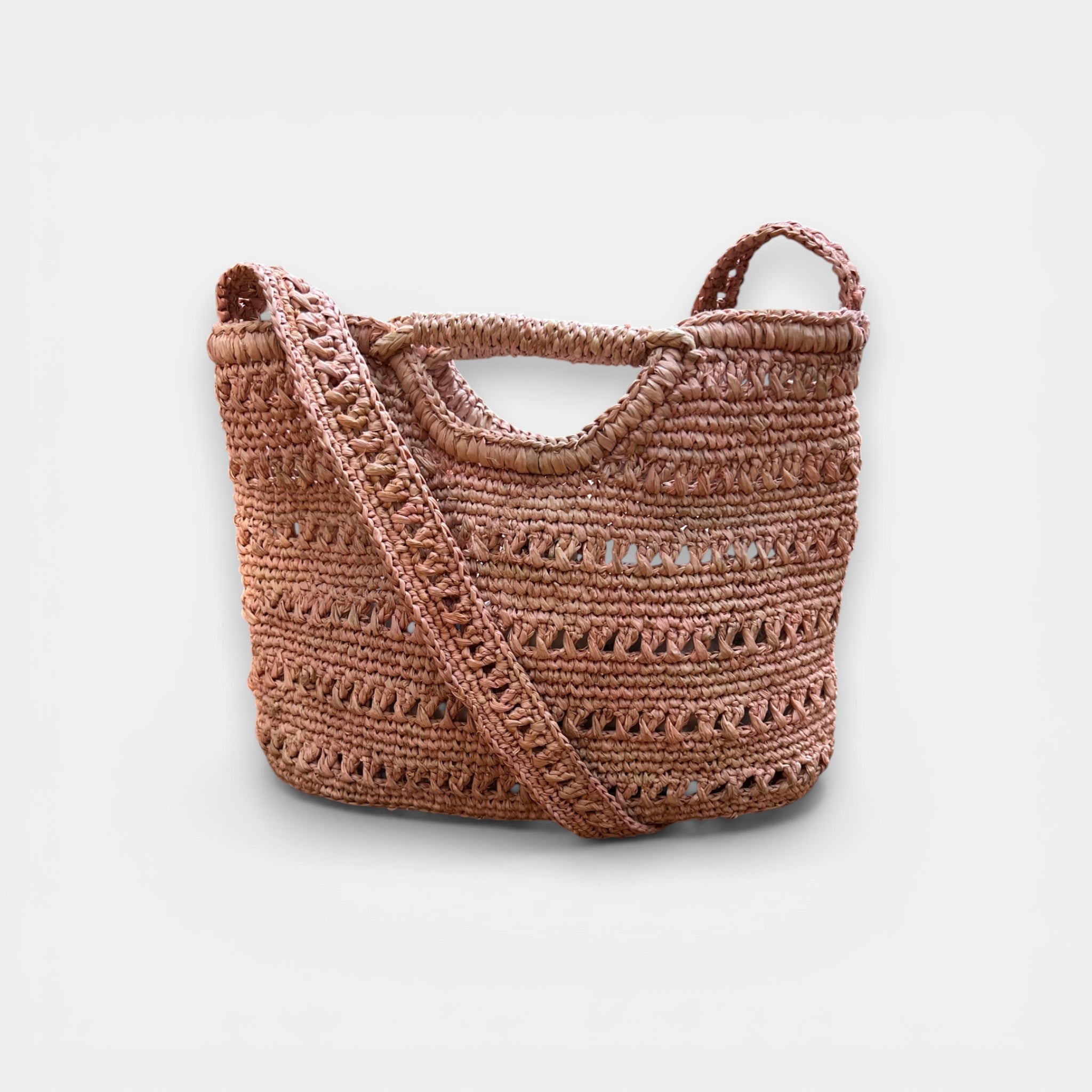 Borsetta in Raffia Crochet con Tracolla - Cappelleria Bacca