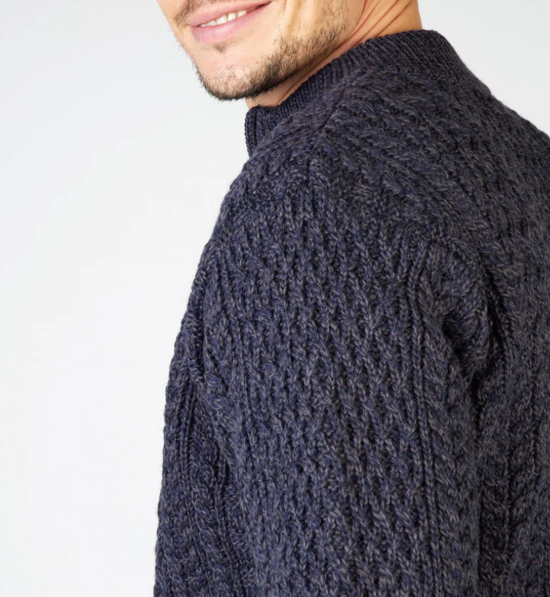 Cardigan Uomo Aran In Pura Lana Merino - Cappelleria Bacca